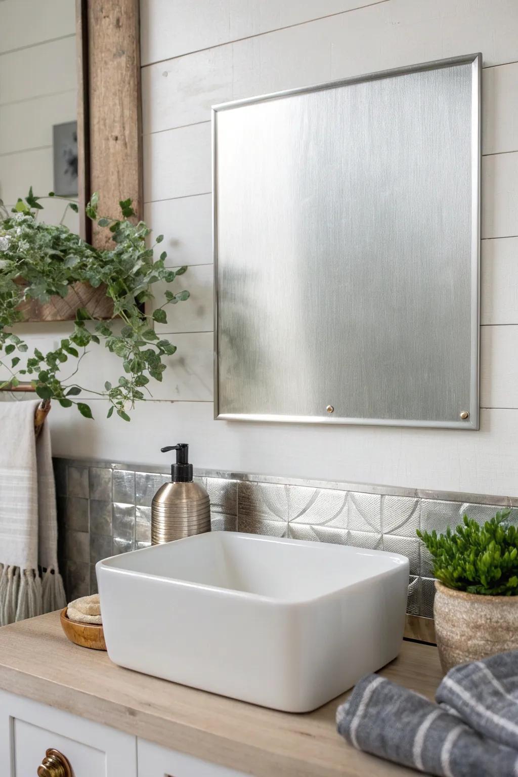 Transform your space with a sleek metal backsplash—where modern meets minimalism.