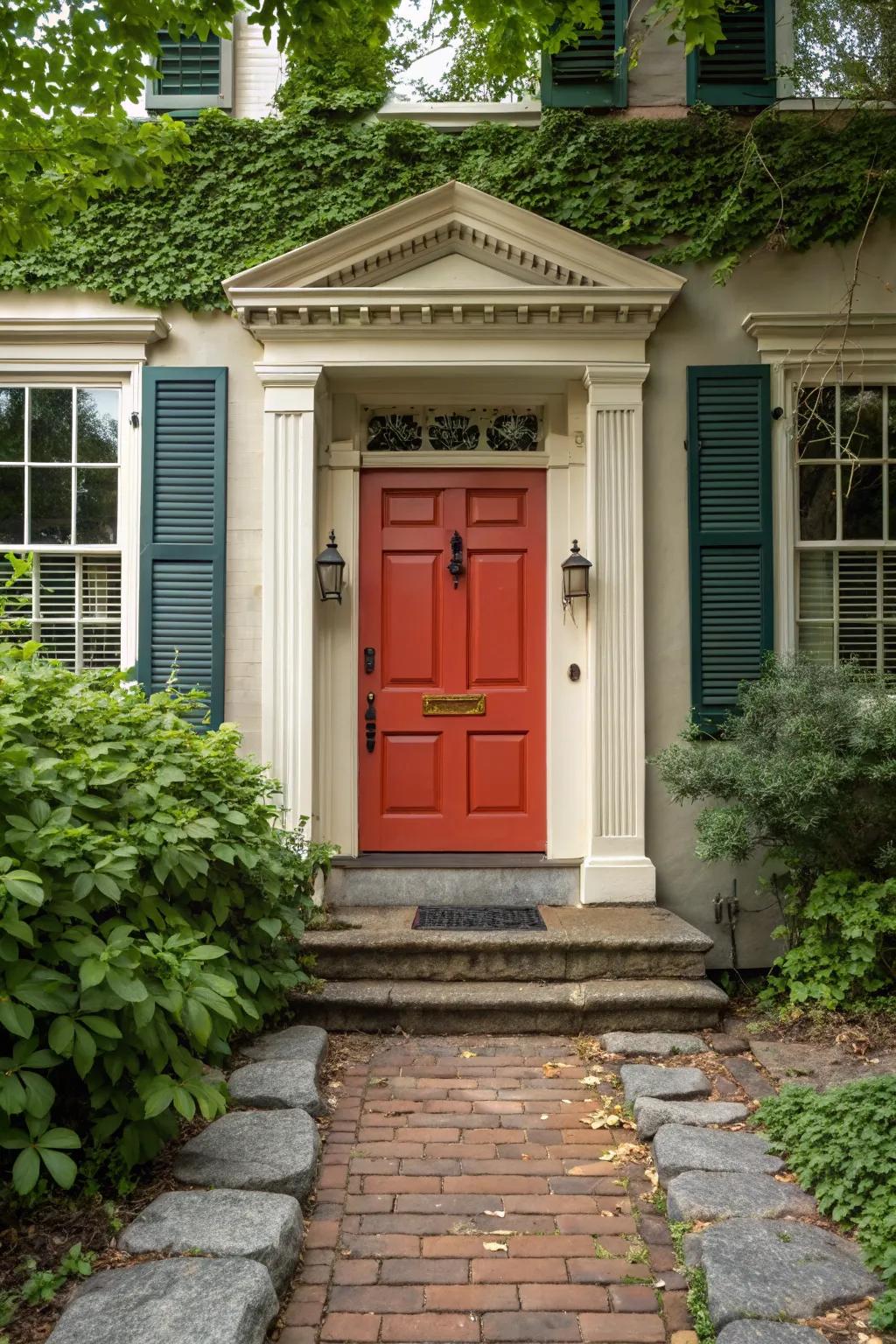 Striking color palettes deliver a contemporary twist to classic colonial portals.