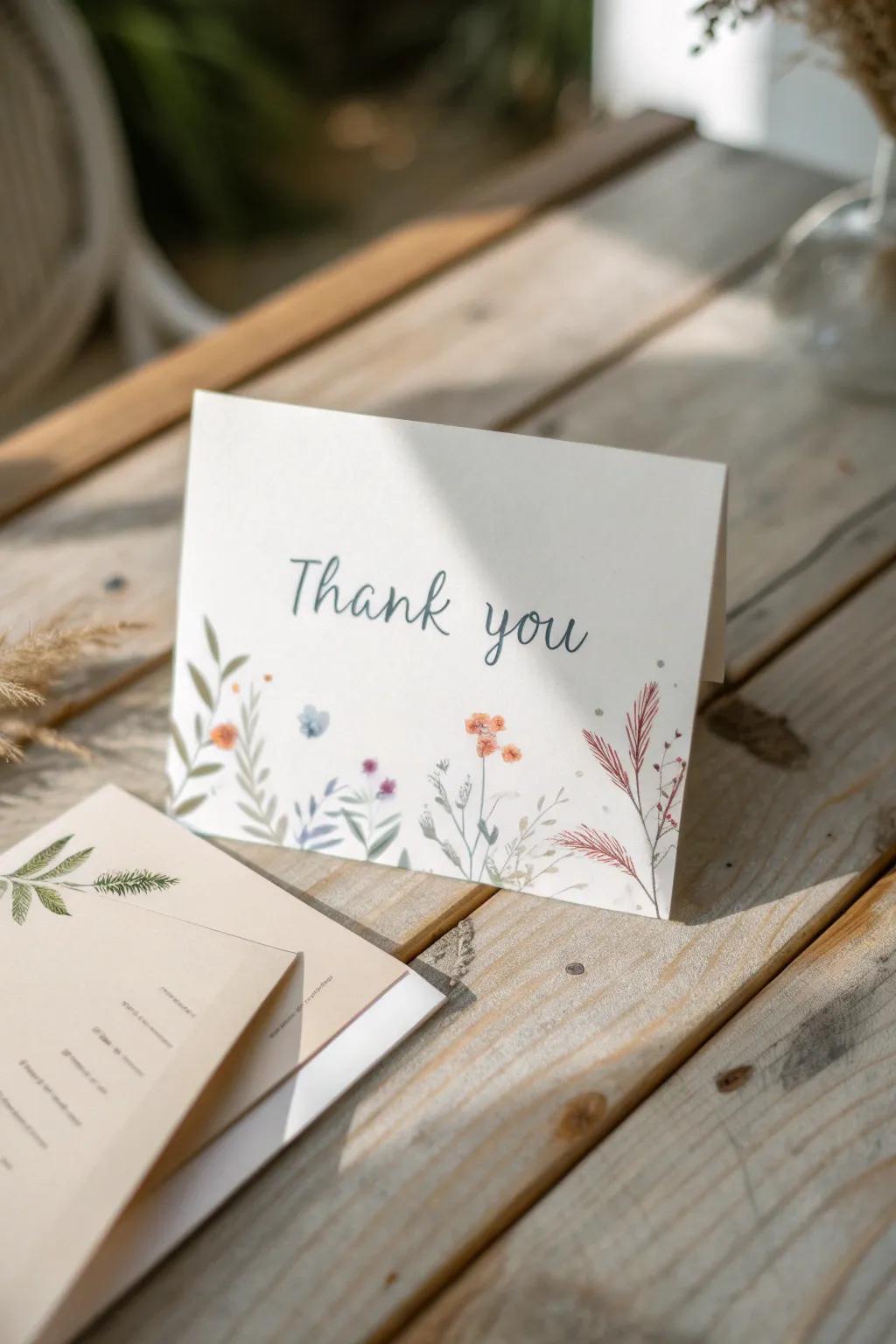 Embrace gratitude through a touch of artistry through handmade thank you notes, celebrating our community heroes.