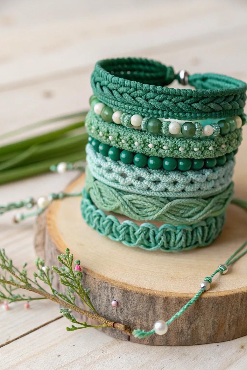 Embrace the charisma of hand-fashioned elegance through this dynamic knotwork bracelet assortment - impeccable for injecting a touch of texture to your summery style.