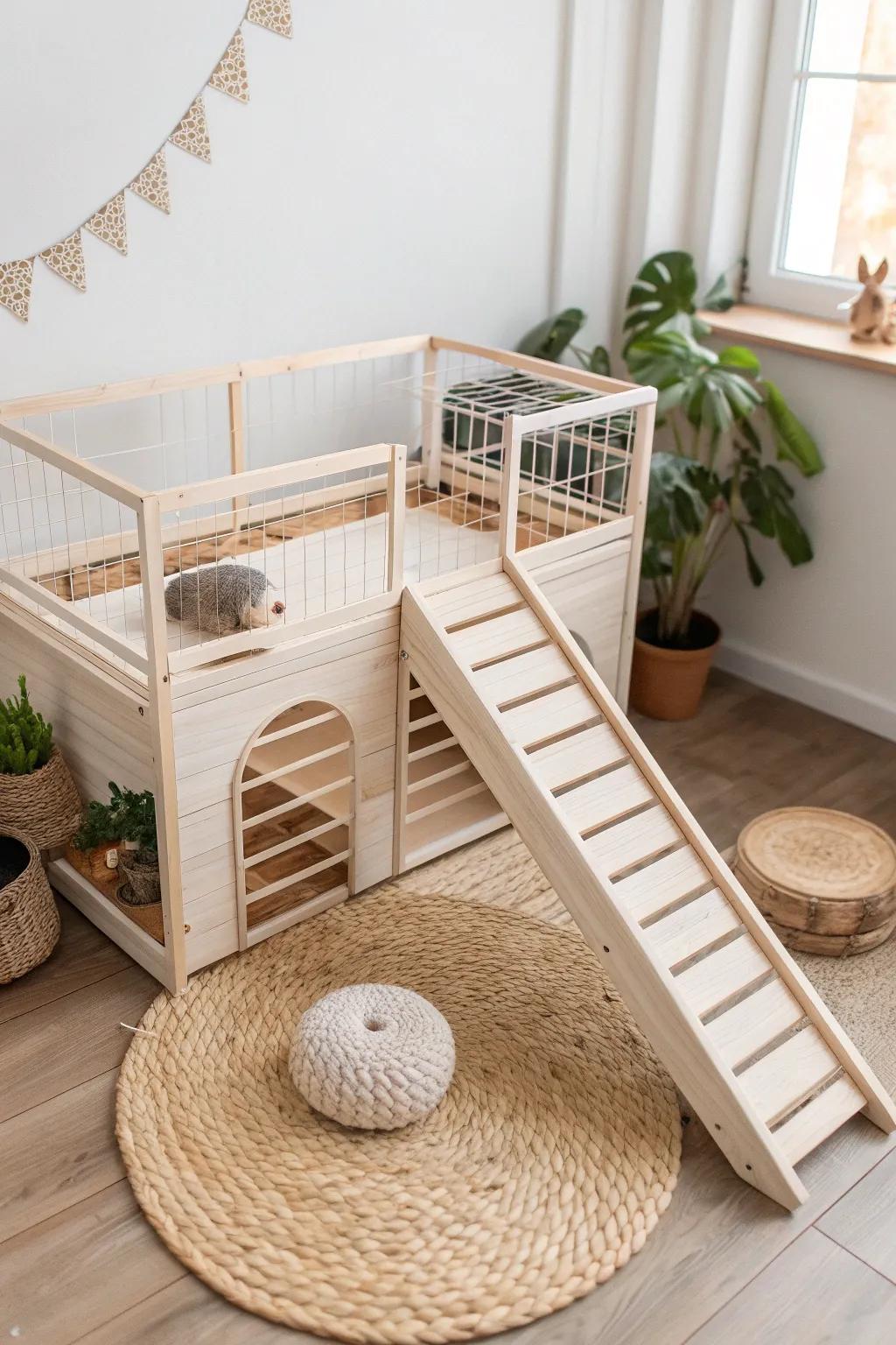 Transform your guinea pig's space into a Scandinavian-inspired expedition play zone!