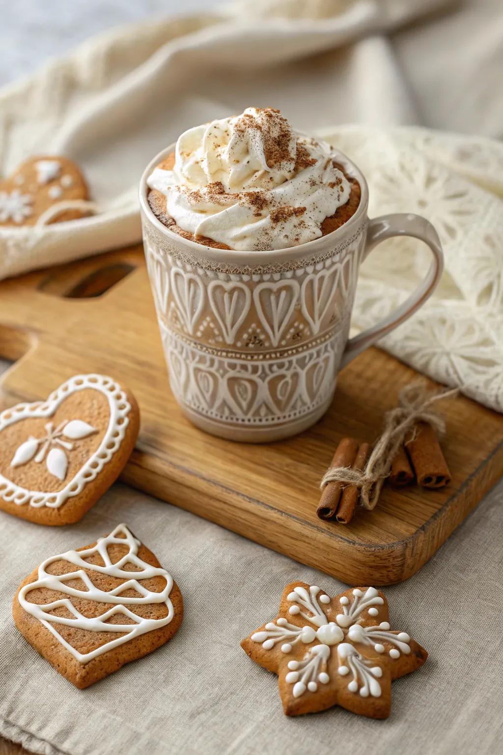 Indulge in the cozy charm of a Gingerbread Cocoa Pairing – a perfect winter treat!