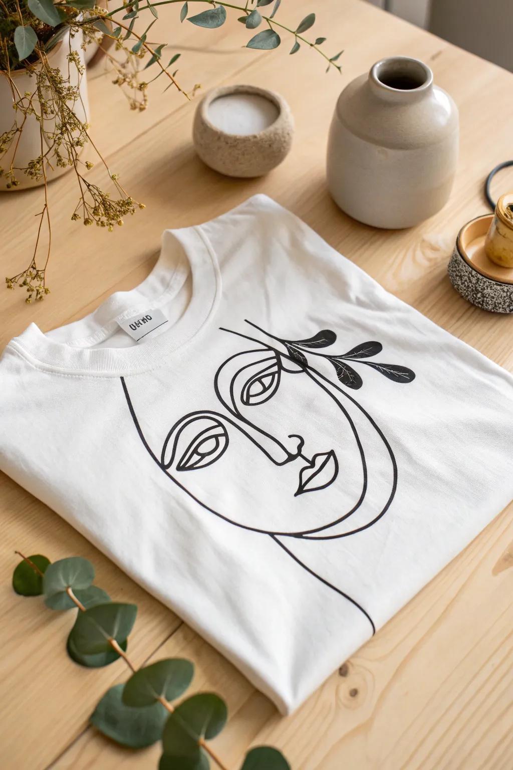 Embrace your artistic flair with this abstract face tee—where simplicity meets creativity.