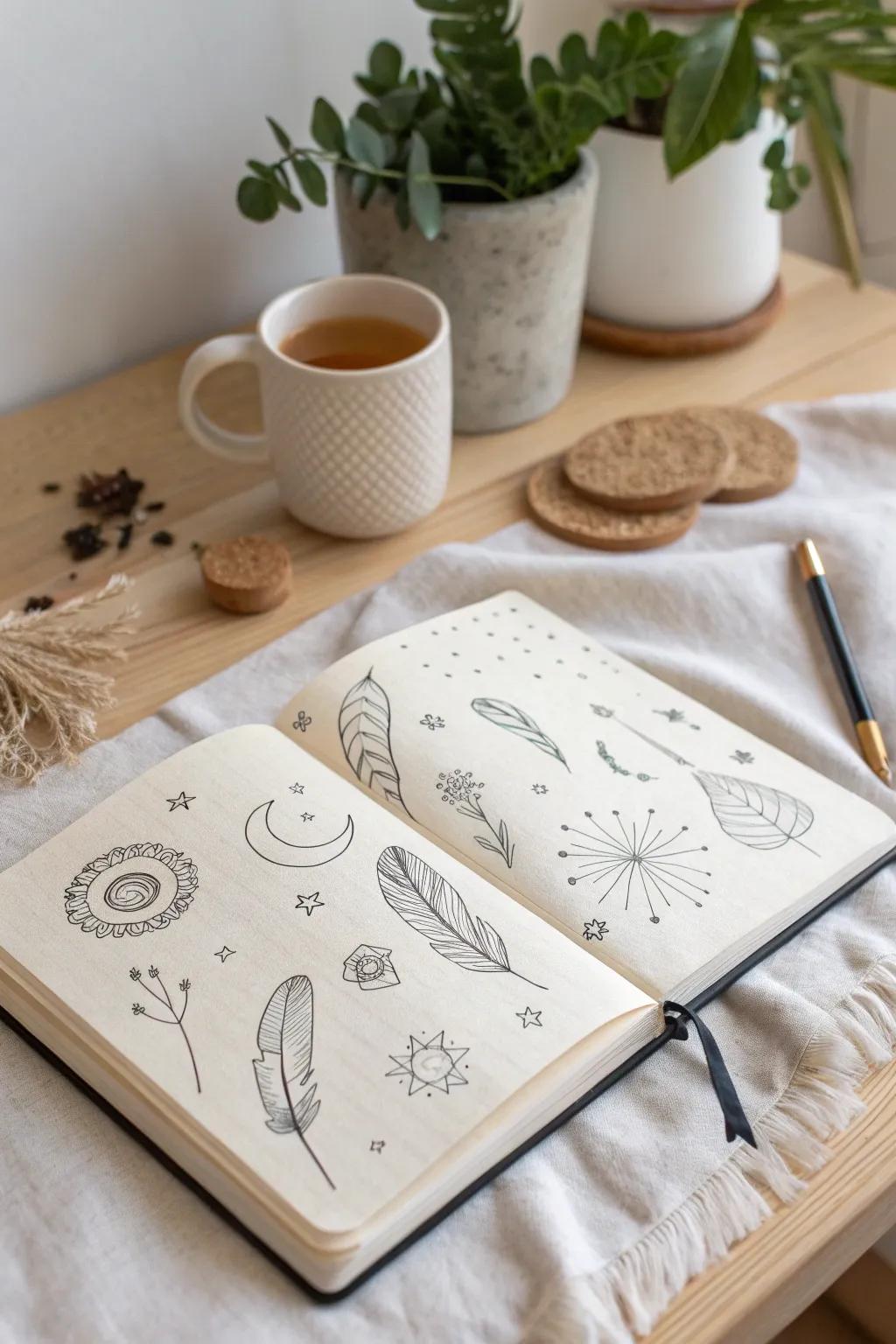 Capture your reflections and aspirations through the art of intimate symbolism. Which narratives will your sketches convey?