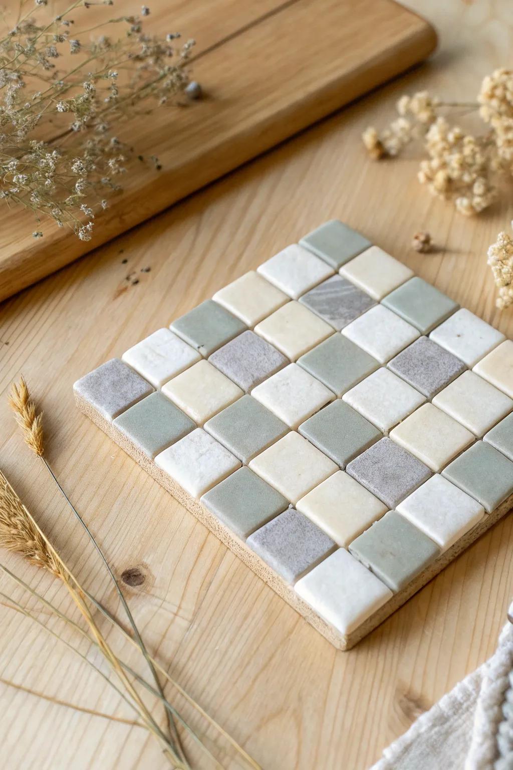 Elevate your table arrangement with checkerboard refinement—where minimalist design converges with ageless elegance.