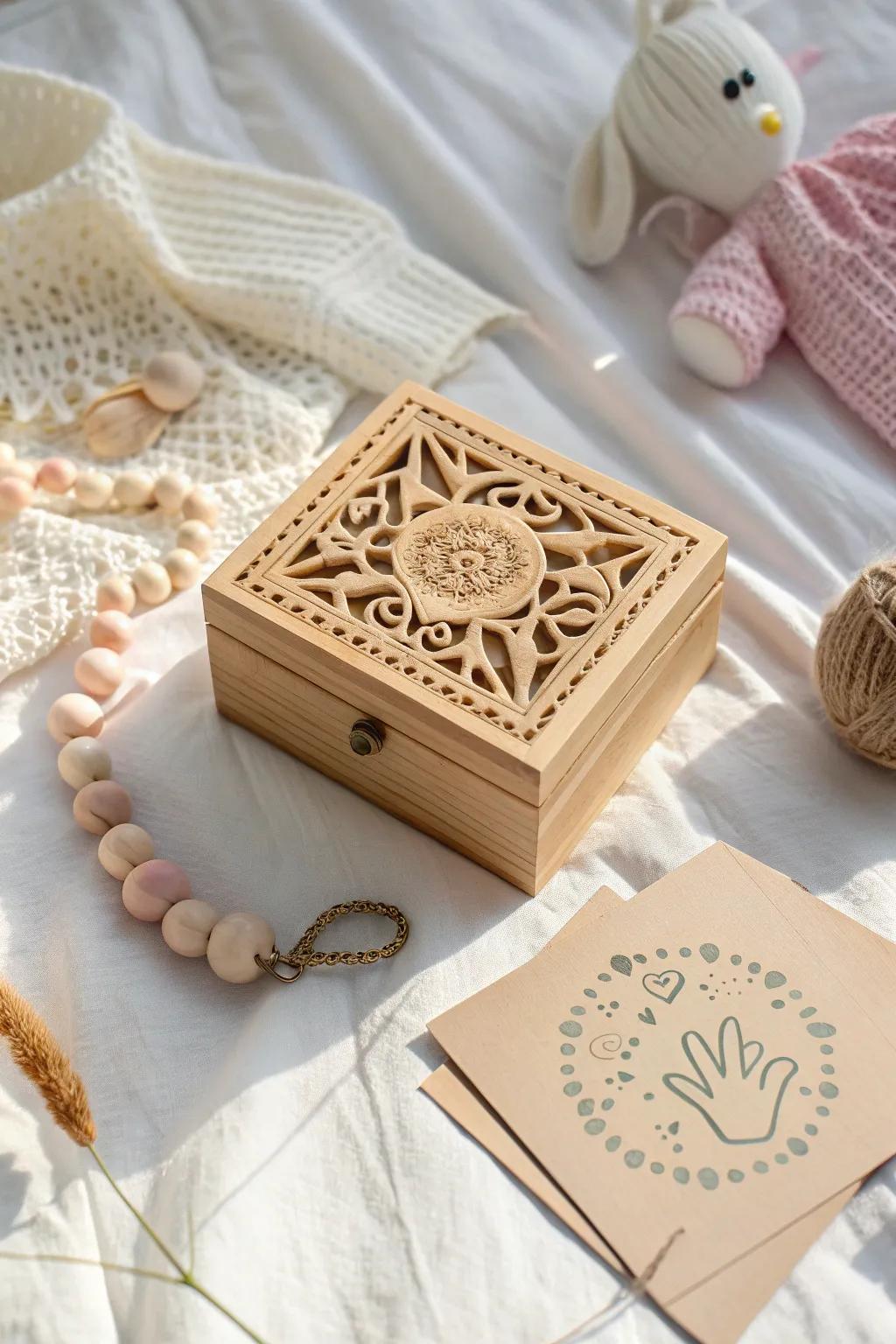 Capture precious moments with a charming time capsule for your little one. 🌿✨