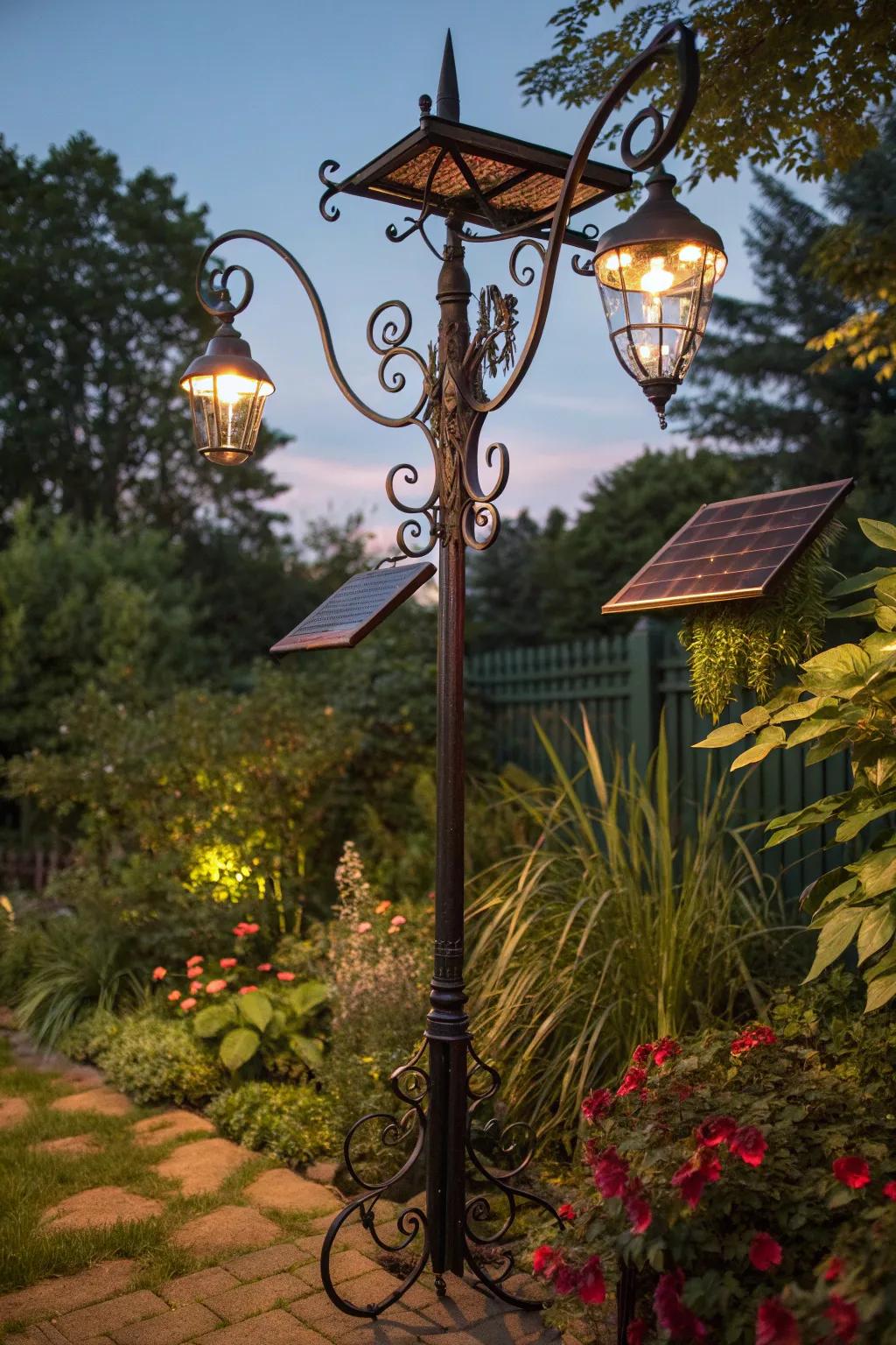 Transform your garden with a vintage flourish: The ultimate illumination column for evening ambiance.