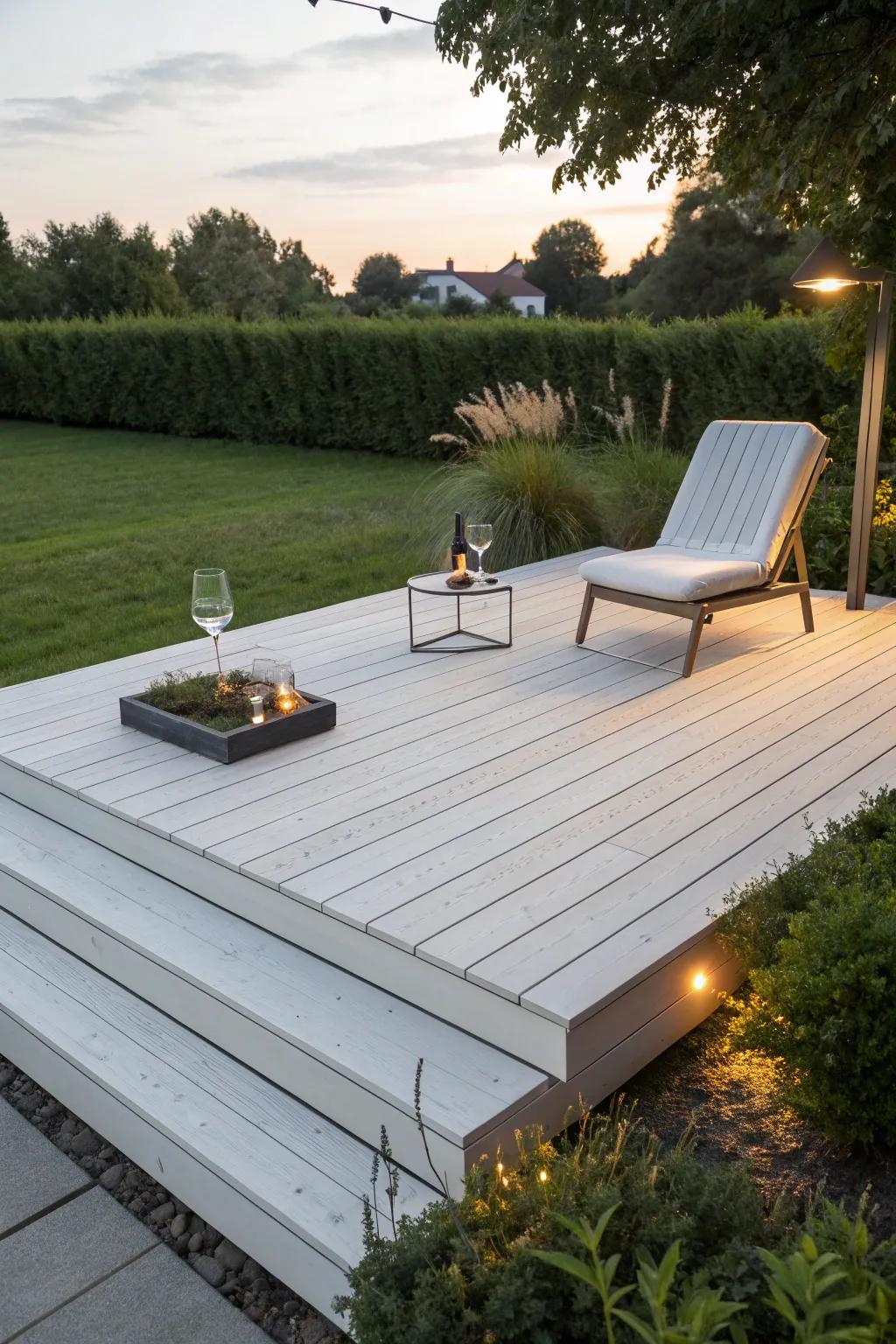Elevate your open-air expanse through this minimalist platform terrace—where simplicity converges with contemporary elegance.