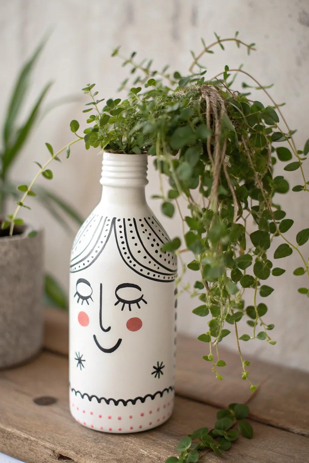 Commence your day with a grin with these whimsical face floral vessels!
