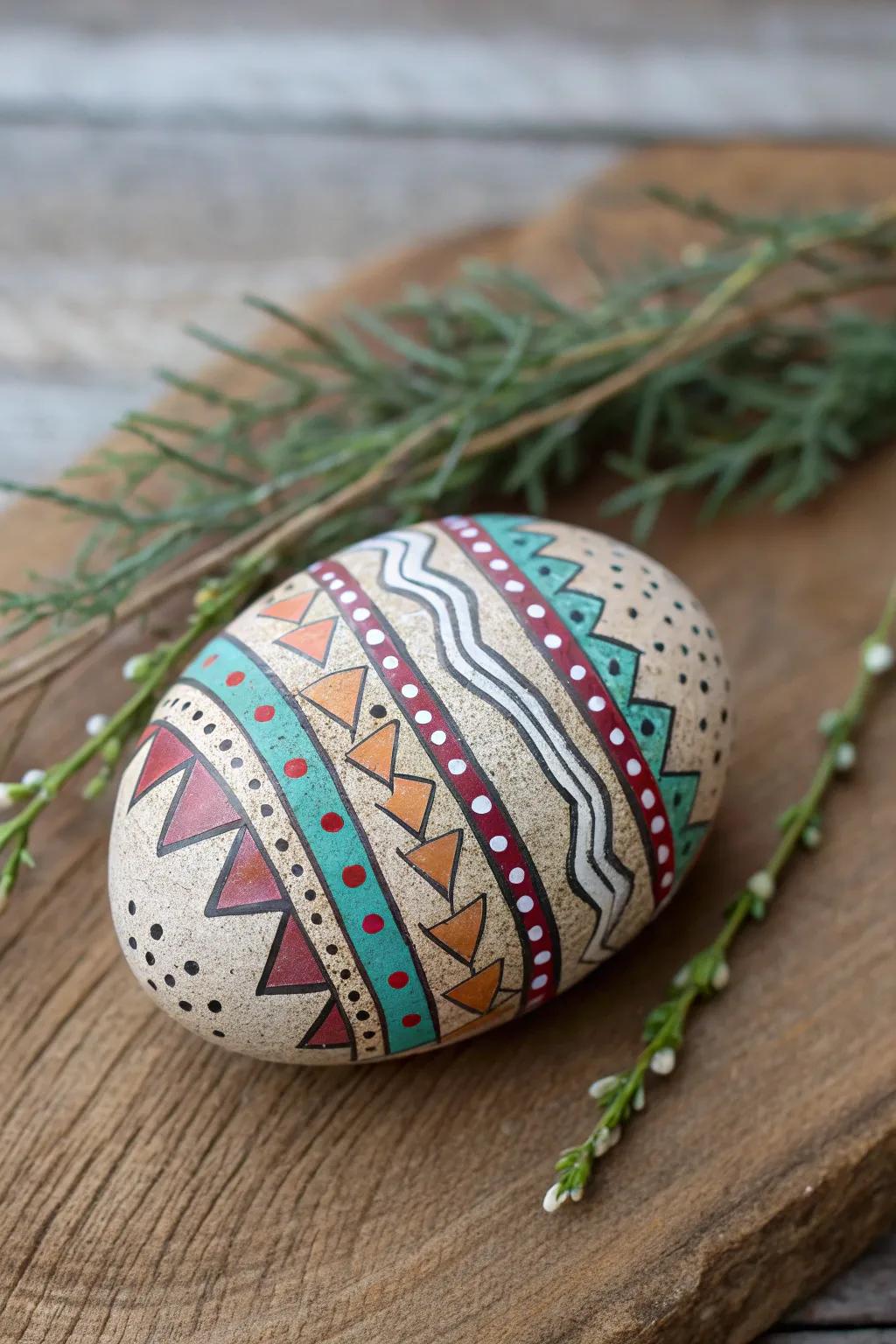 Append an eccentric touch to your decor using this stylish stone art idea!
