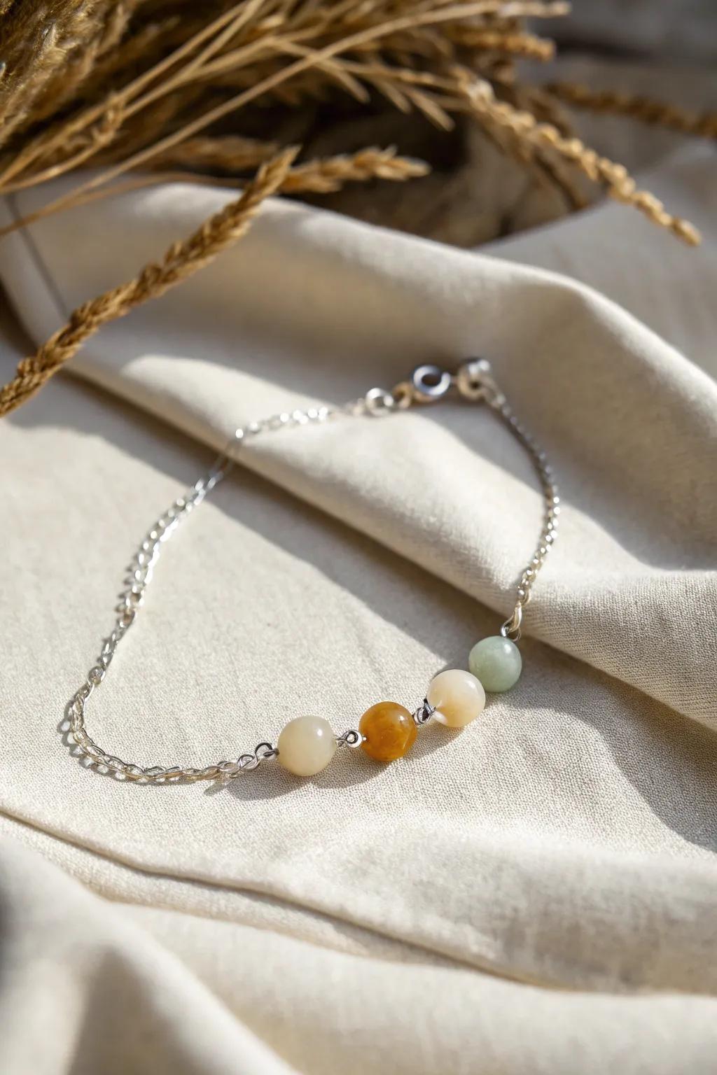 Embrace the beauty of simplicity using this exquisite minimalist bracelet, excellent for a sophisticated Thanksgiving accent.