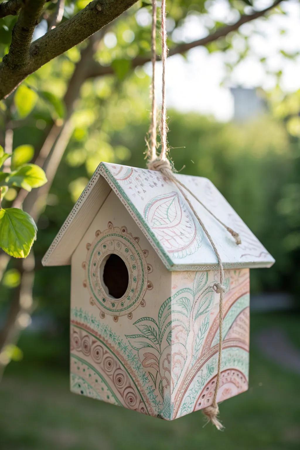 Transform your garden with this charming upcycled milk carton birdhouse, where simplicity meets creativity.