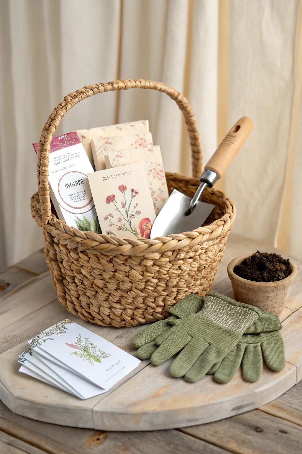 A caring gift for the earth keeping devotee, joining ease and natural beauty.