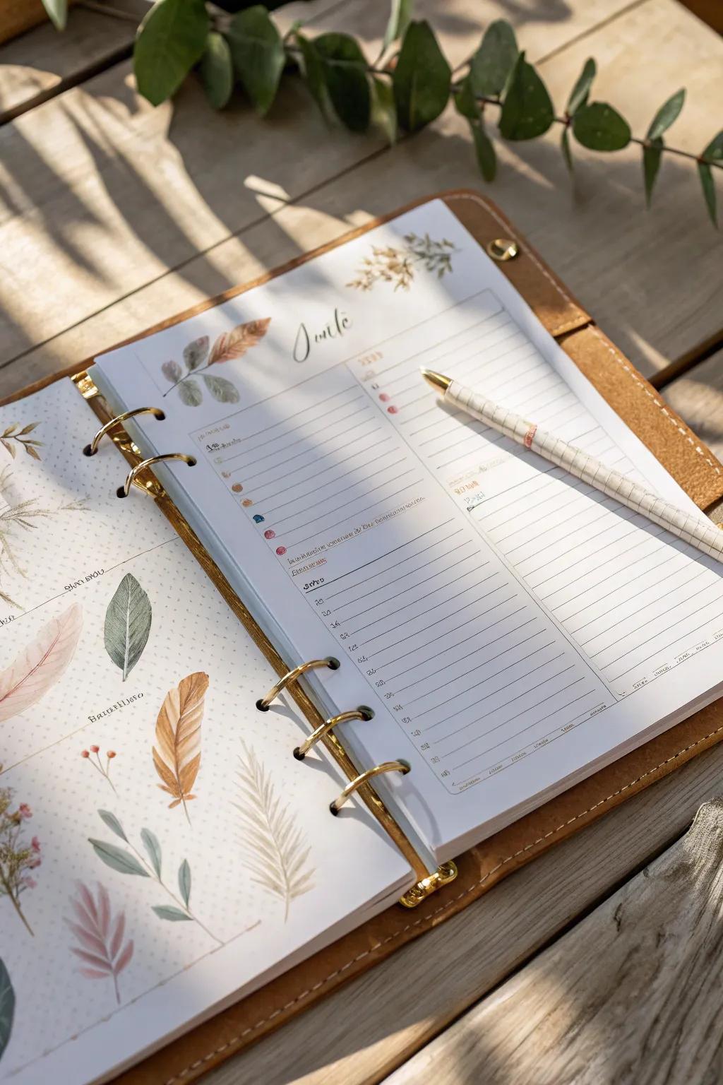 Capture your week's insights with a touch of elegance and simplicity. Reflect and refresh with a beautifully minimalist journal page.