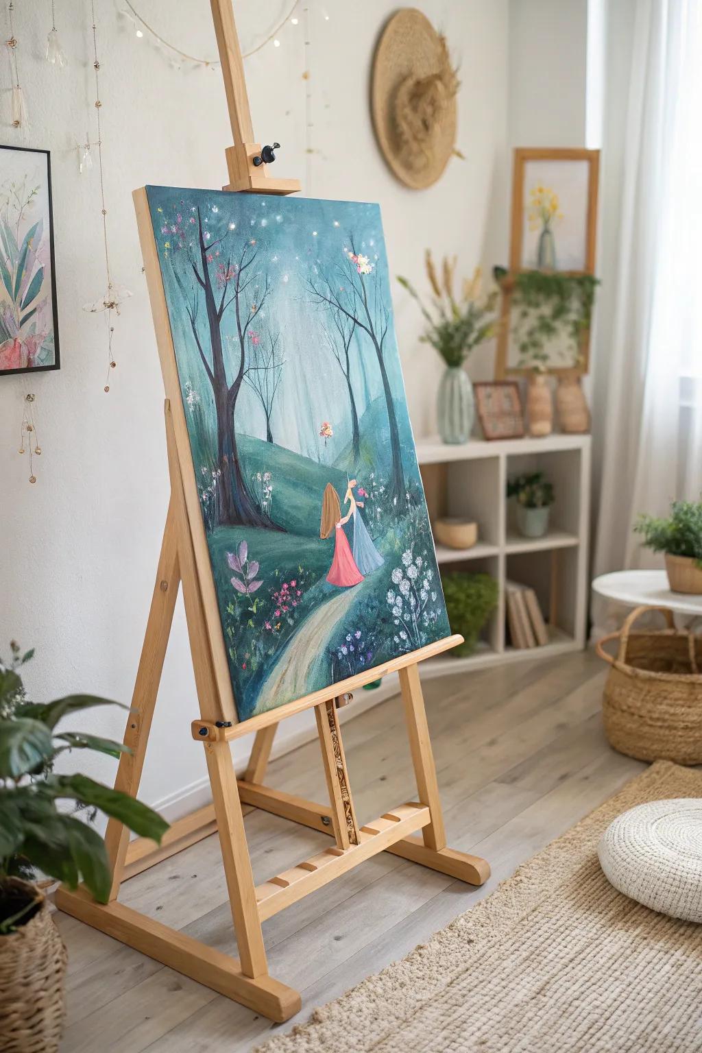 Enter a fairytale realm through playful artistry that converts your setting into a magical escape.