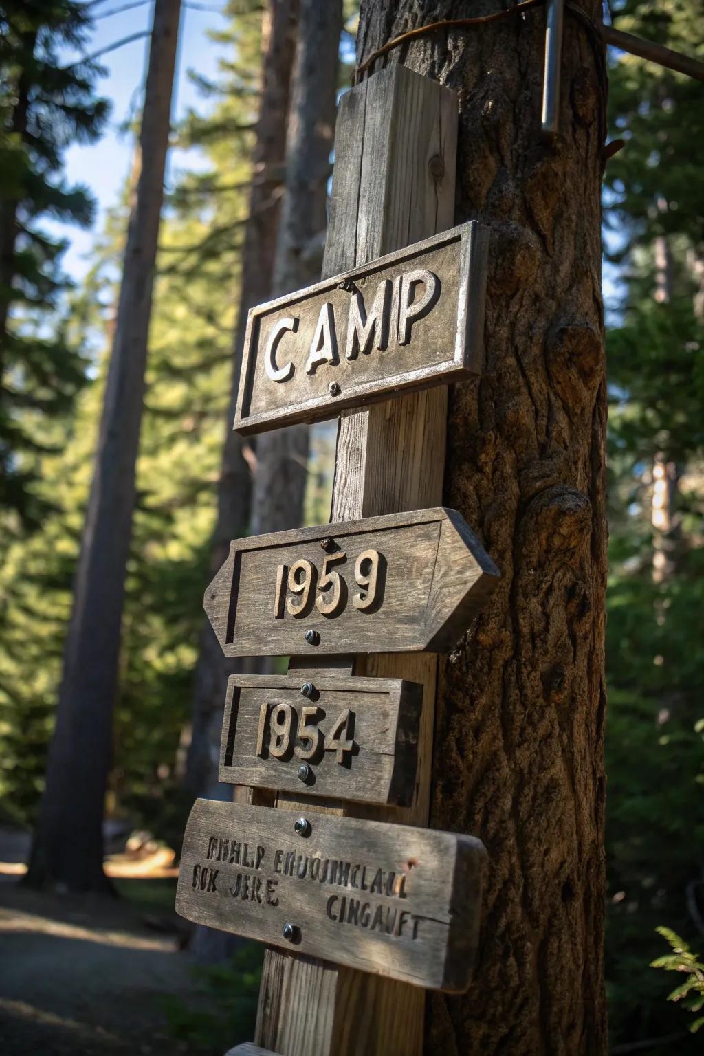 Mark each camping venture with a timeless plated epoch indicator. Celebrate the odyssey, one epoch at a juncture.