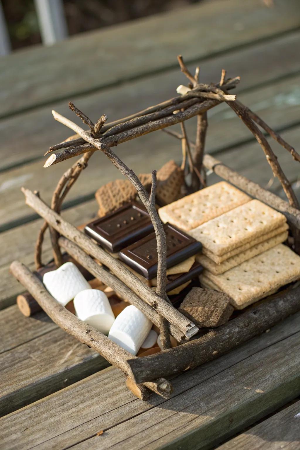 Elevate your campfire experience using these charming do-it-yourself sweet treat holders, where rustic converges with practicality.