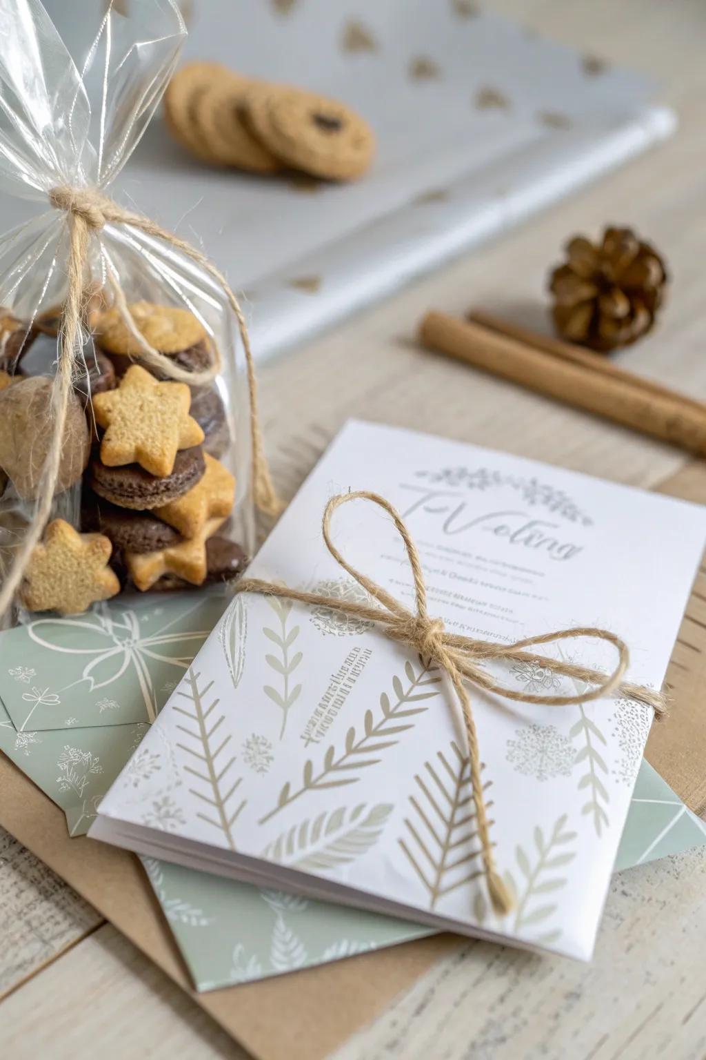 Indulge in the simplicity of a card that is both heartfelt and palatable via edible delights incorporated.