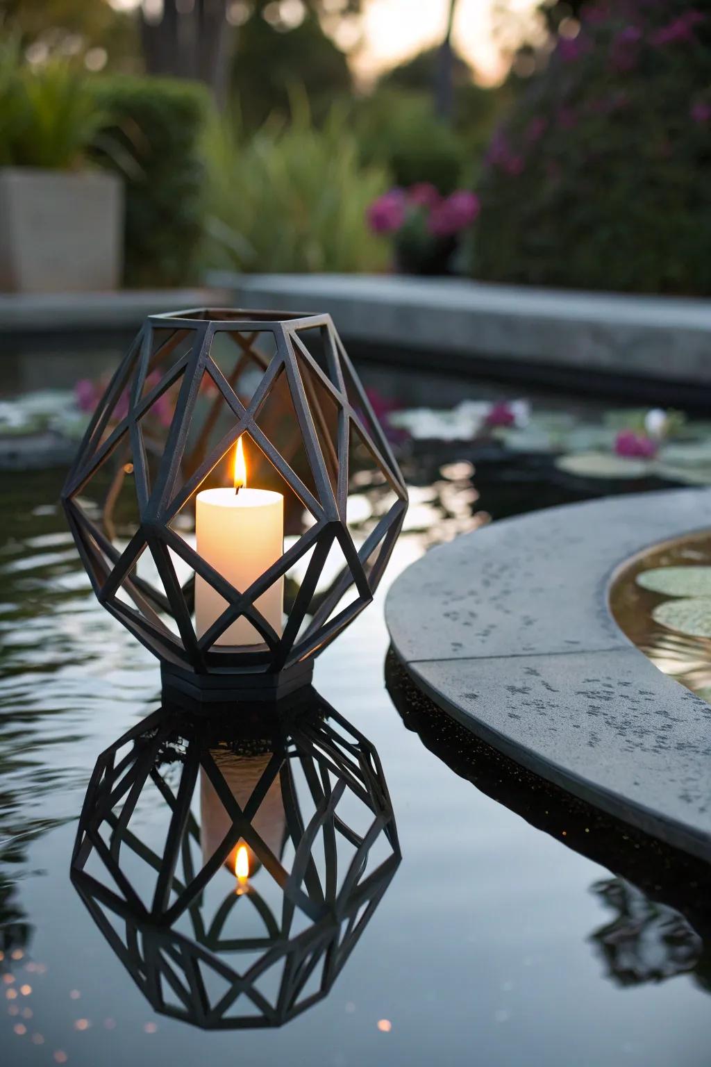 Elevate your dining experience with additive manufactured suspended candle centerpieces that create a captivating ambiance.