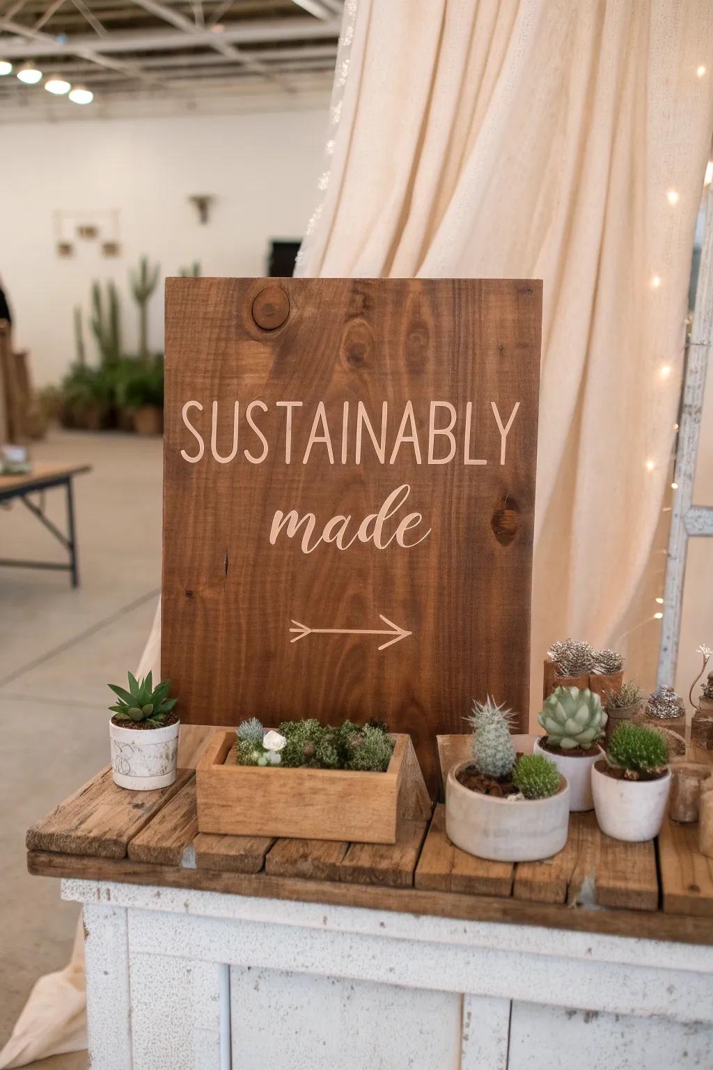 Crafted with care, showcasing sustainability in style. #EcoChic #SustainableCrafts