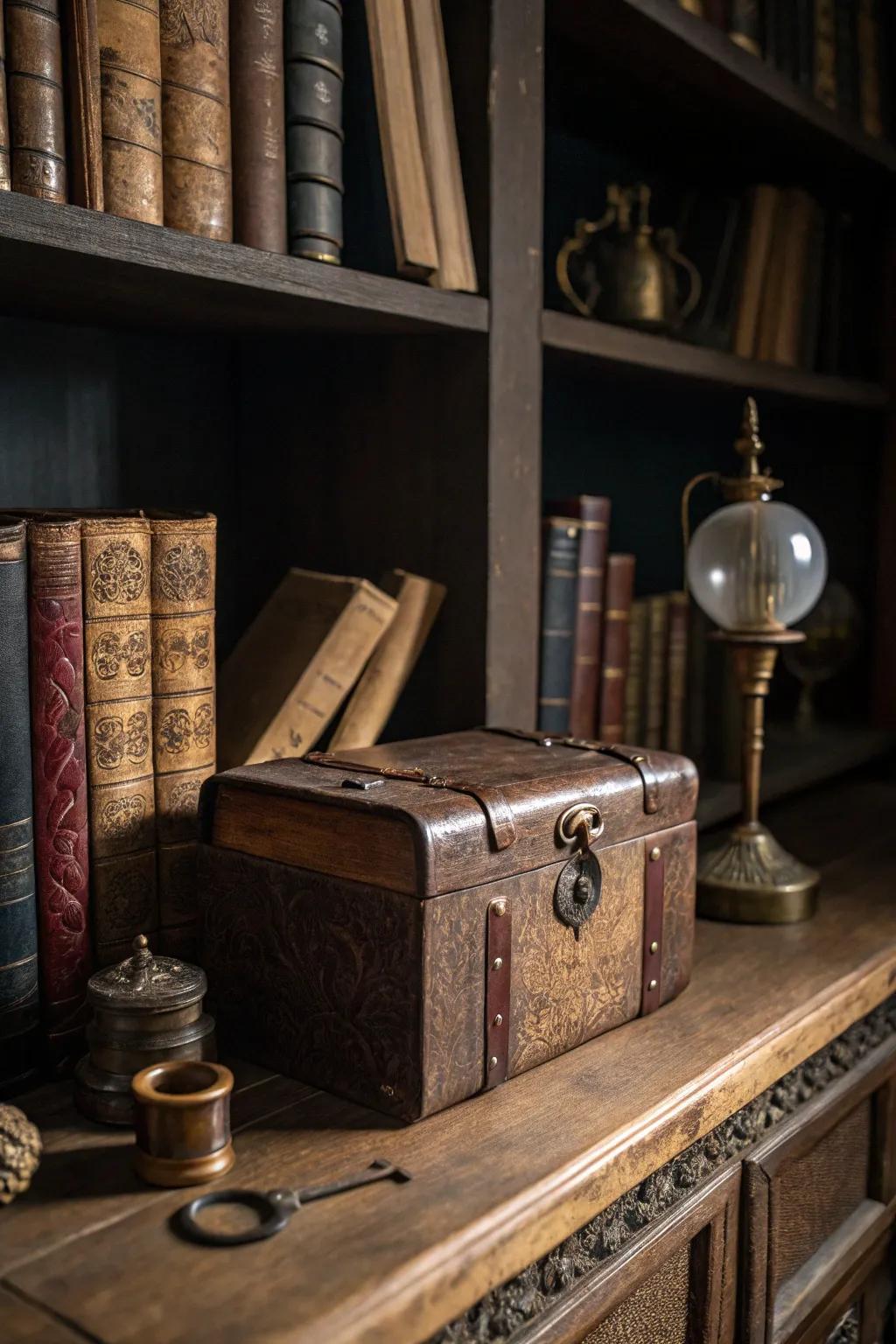A box presenting a hidden compartment, primed for storing secret treasures.