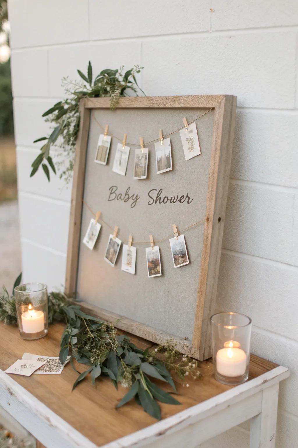 Capture memories and messages with a captivating instant photo guest book setup—where simplicity meets heartfelt creativity.