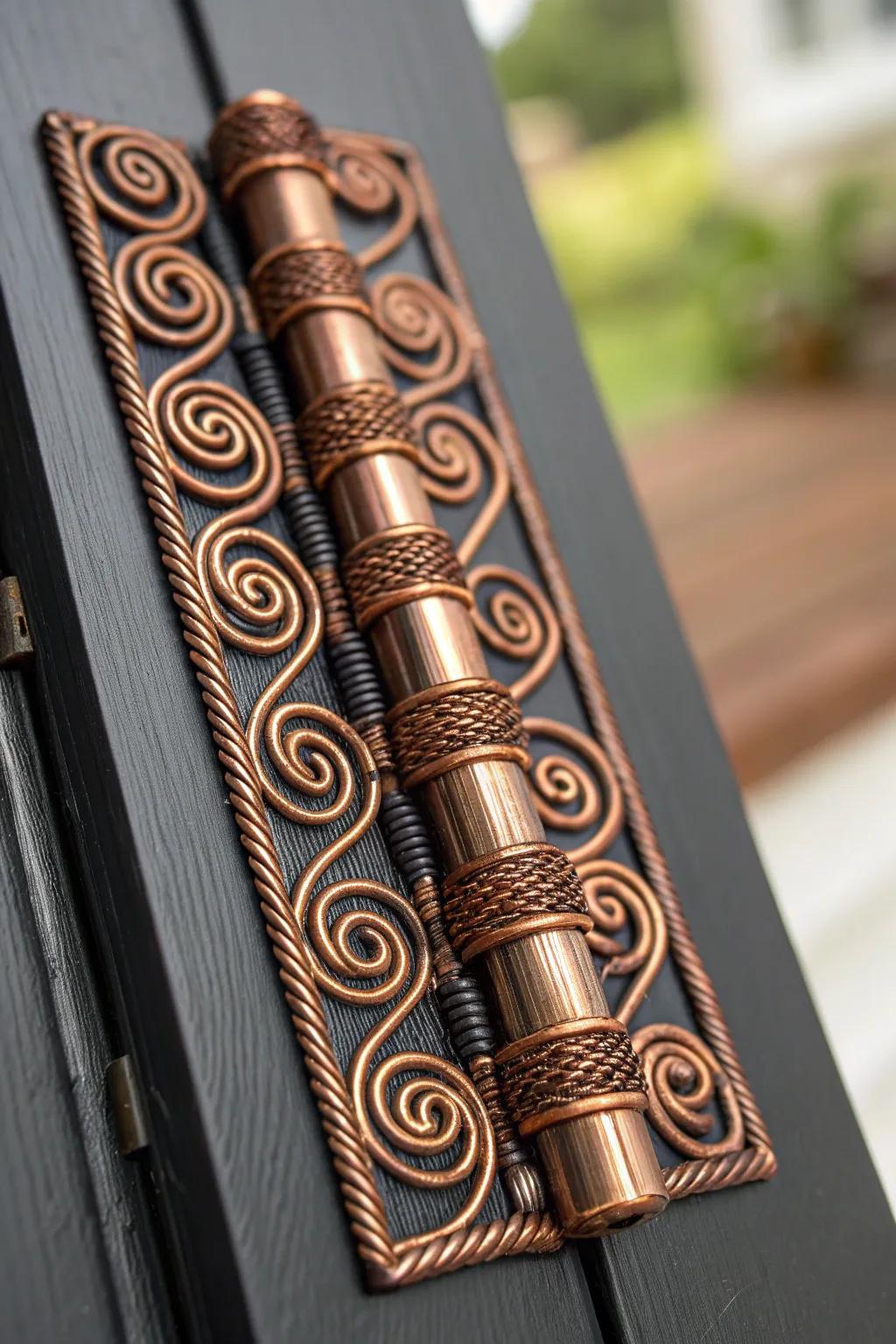 Elevate your DIY projects with this striking metal twist hinge—where art encounters function.