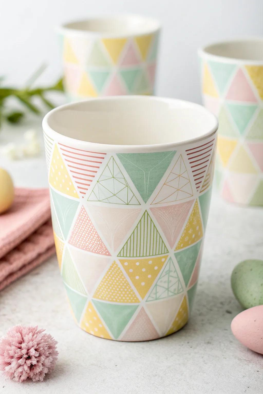 Elevate your Easter with a touch of modern elegance—geometric charm in every sip.