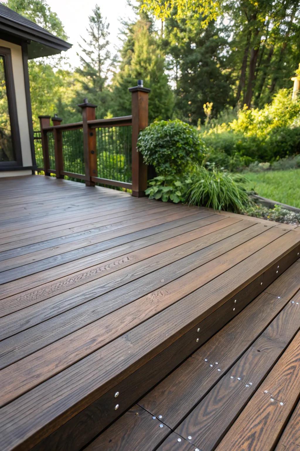Elevate your exterior space through eco-chic elegance: a durable deck merging vogue with obligation.