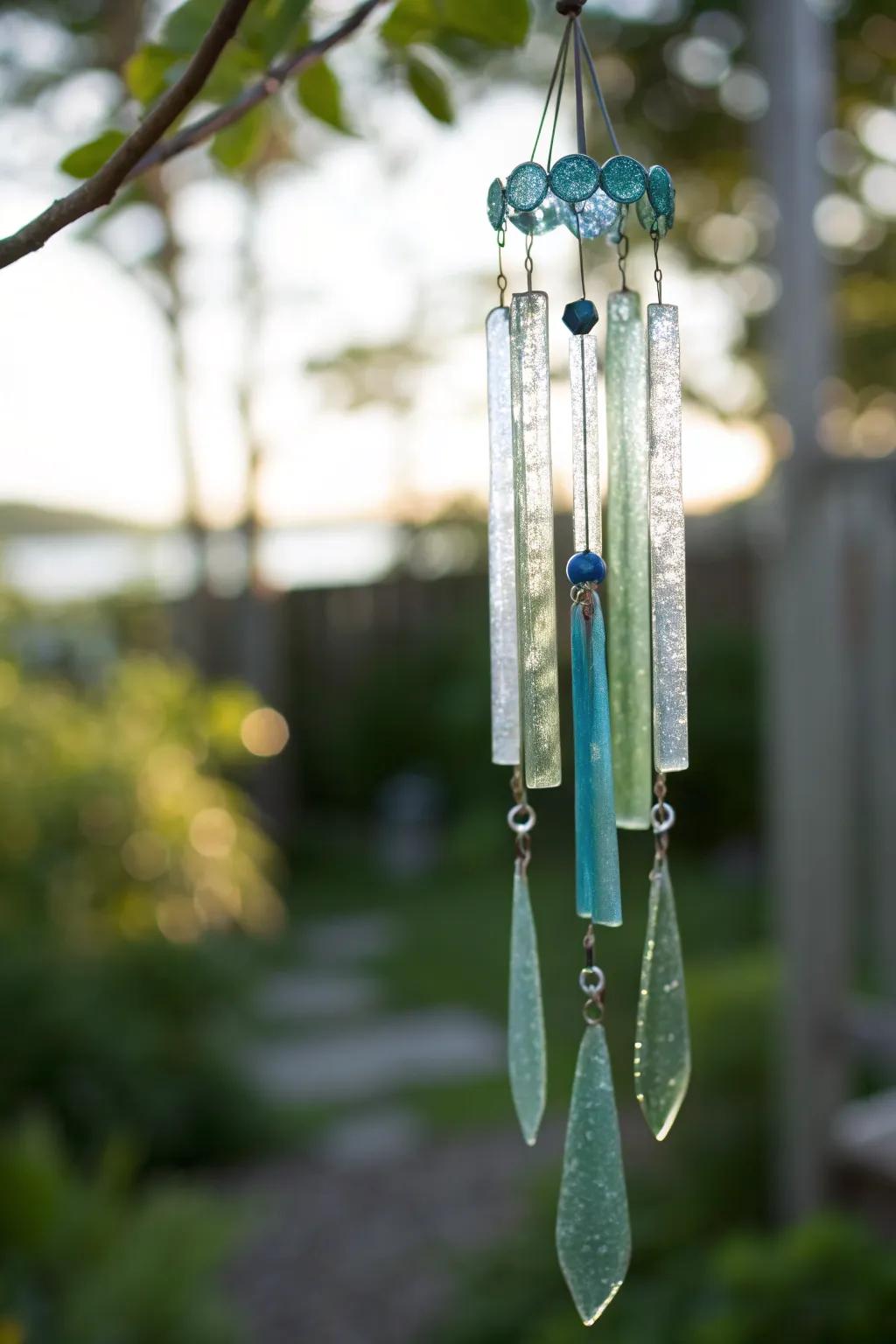 Permit the enchanting music of glass wind chimes to impart serenity to your garden oasis.