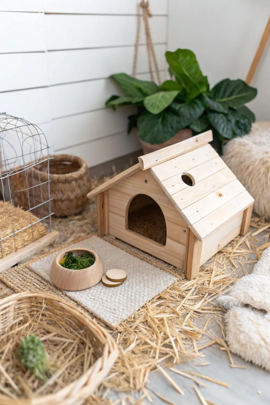 Sustainable Living for Little Friends: Embrace nature with this eco-conscious guinea pig haven!