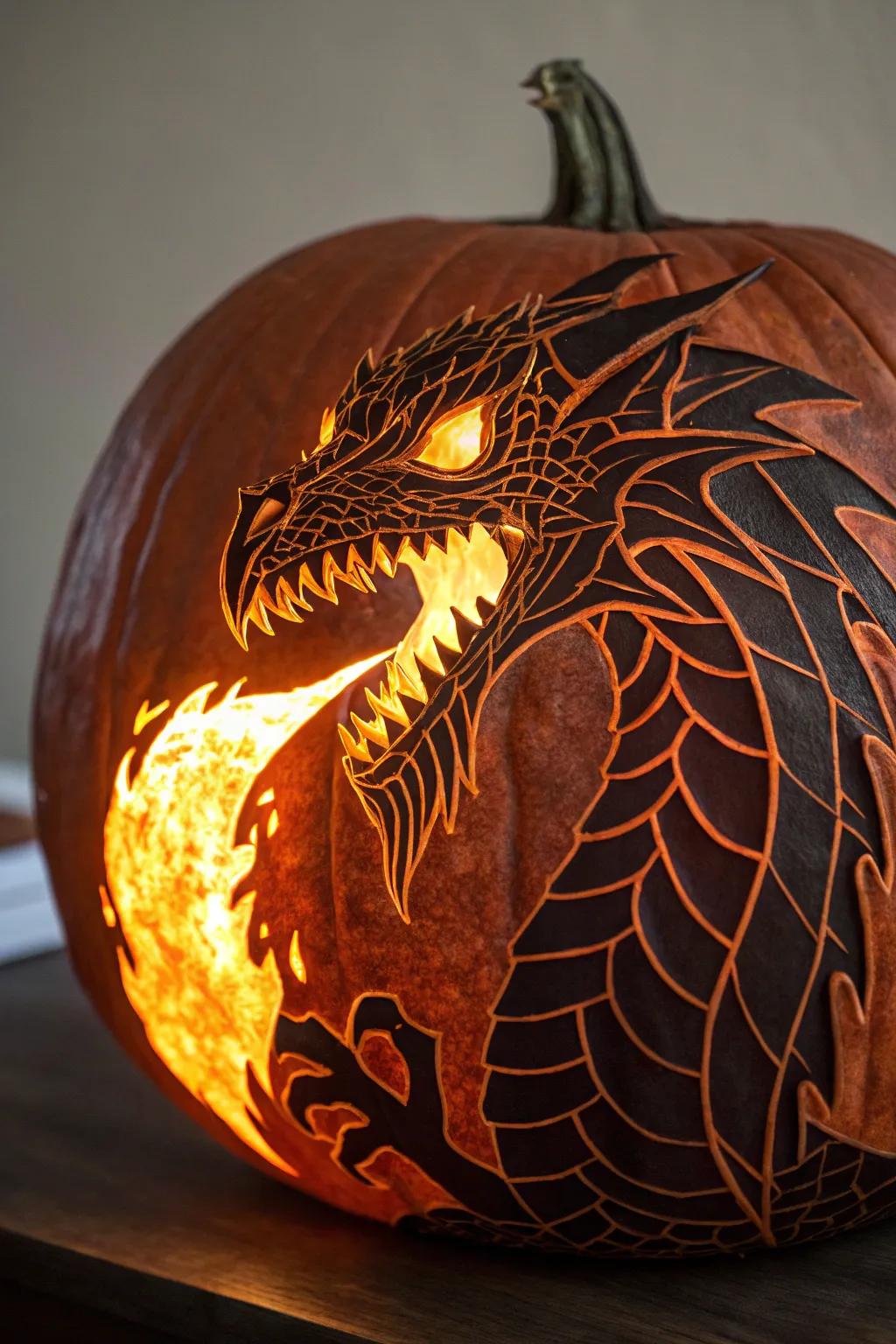 Release the mystique using this fierce dragon gourd carving.