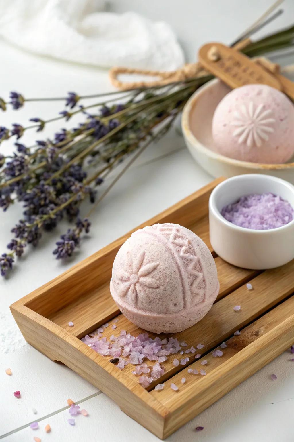 Indulge in serenity with handcrafted bath fizzers, the perfect blend of simplicity and elegance for your quince party favors.
