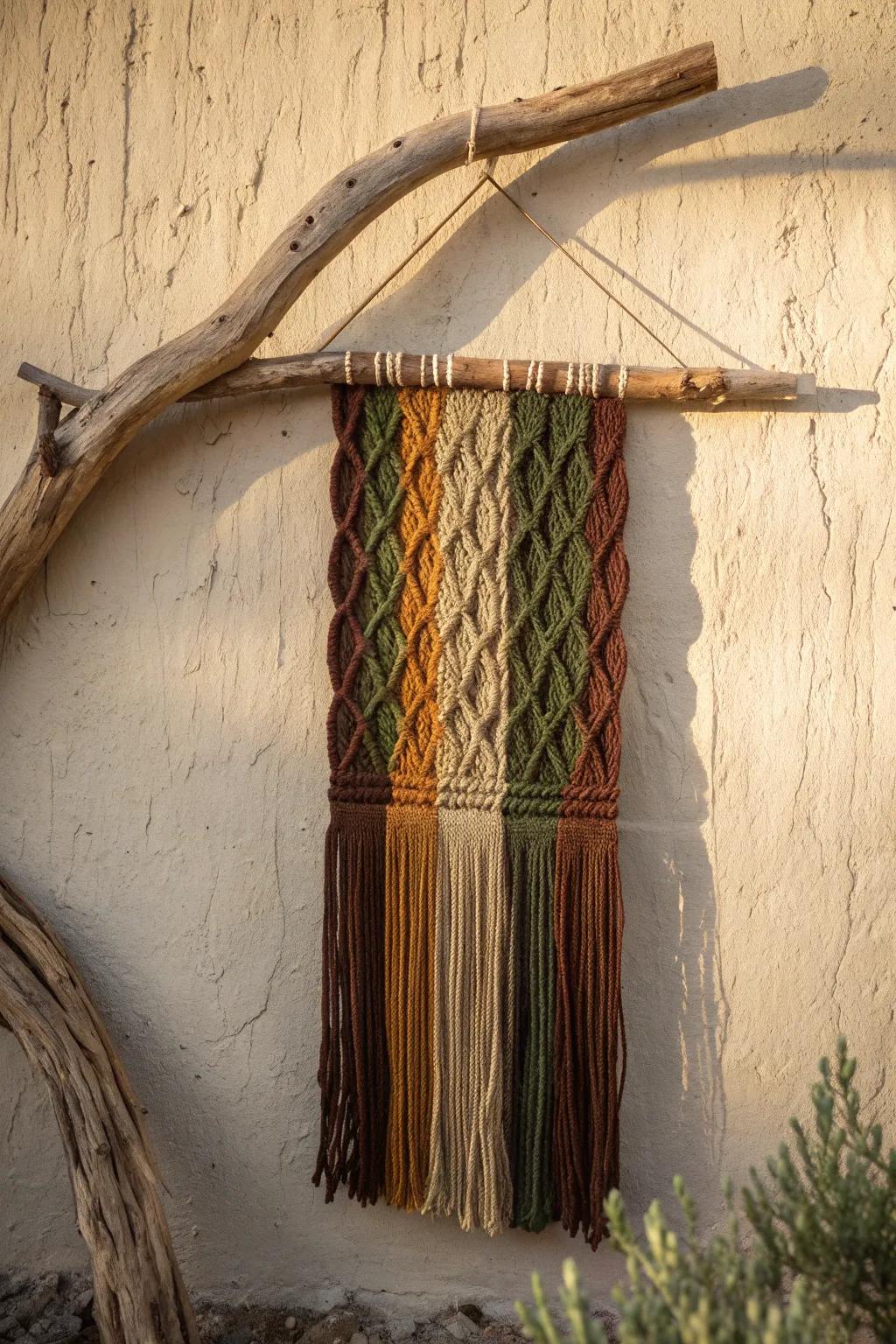 Contribute a trace of bohemian charm to your area with this chic weaved wall tapestry.
