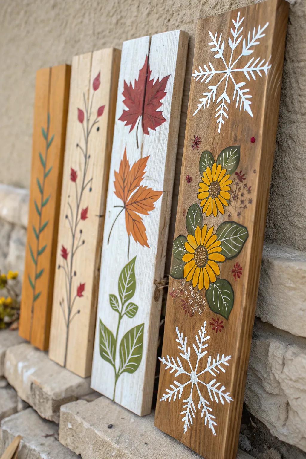 Transform your area with seasonal reclaimed timber art—where ingenuity aligns with nature's cadence.