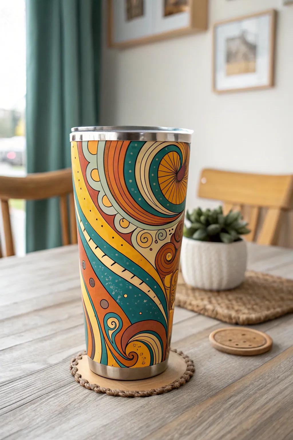 Sip in Style: Embrace Retro Vibes with These Bold Tumbler Designs!