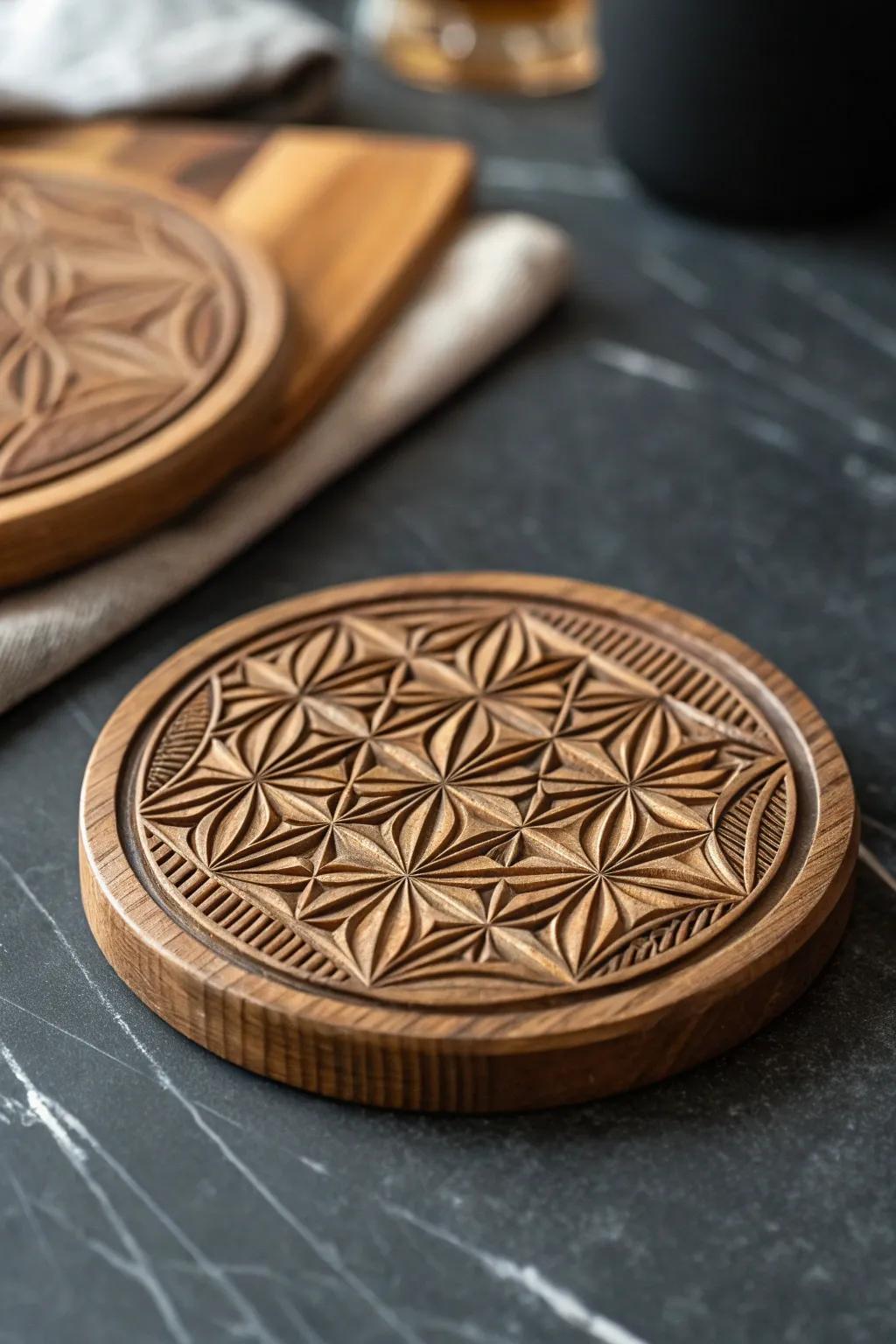 Elevate your social occasions with artisan refinement: Uncover the skill of sculpting with these fashionable placemats.