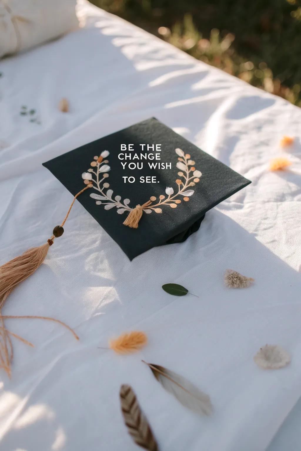 Inspire your journey with a hint of elegance and simplicity. 🌿🎓 #GraduationCap #ScandiBohoStyle