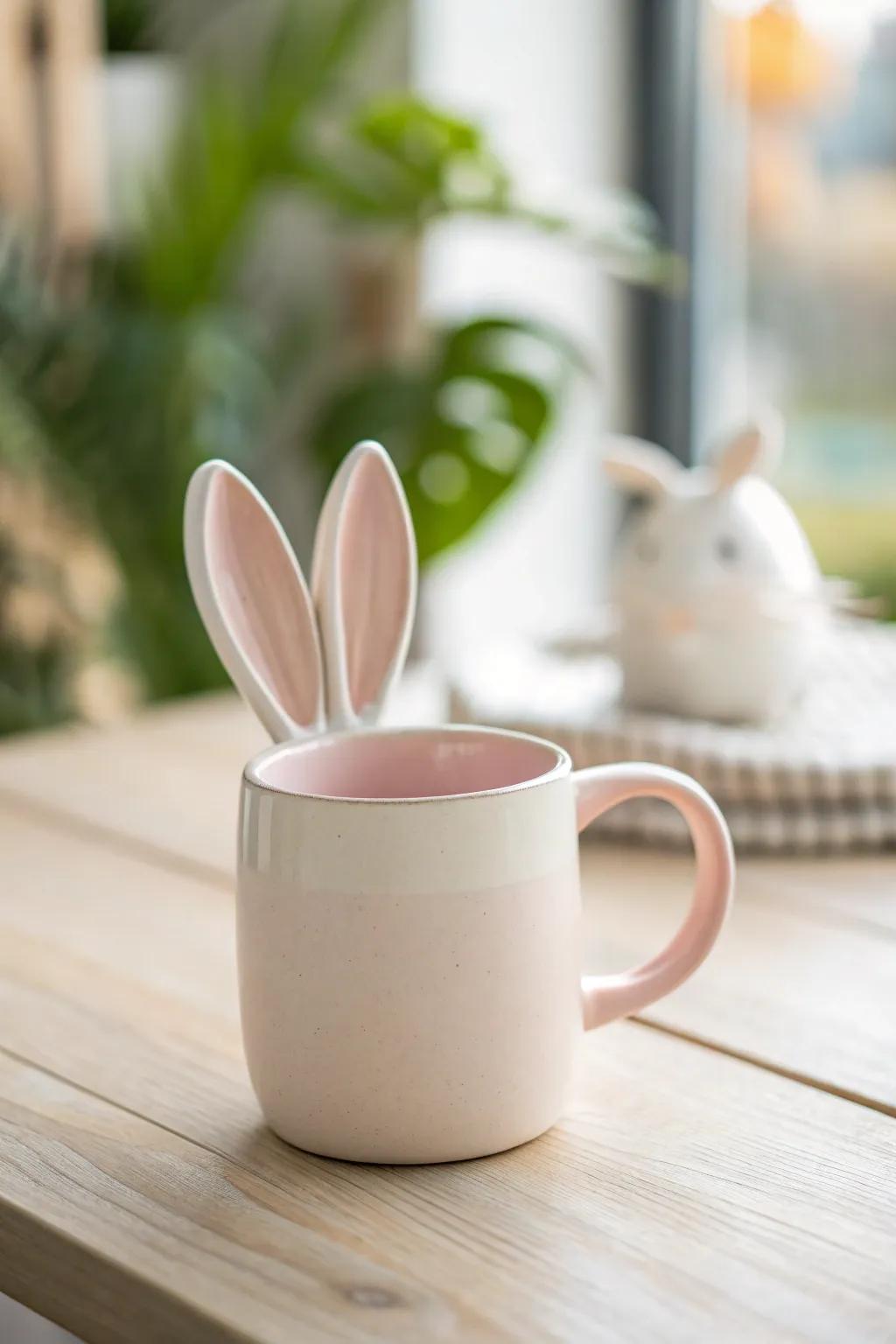 Introduce a whimsical flourish to your mornings with this delightful 3D Kitten Ears mug, the perfect enhancement for a festive and minimalist table setting.