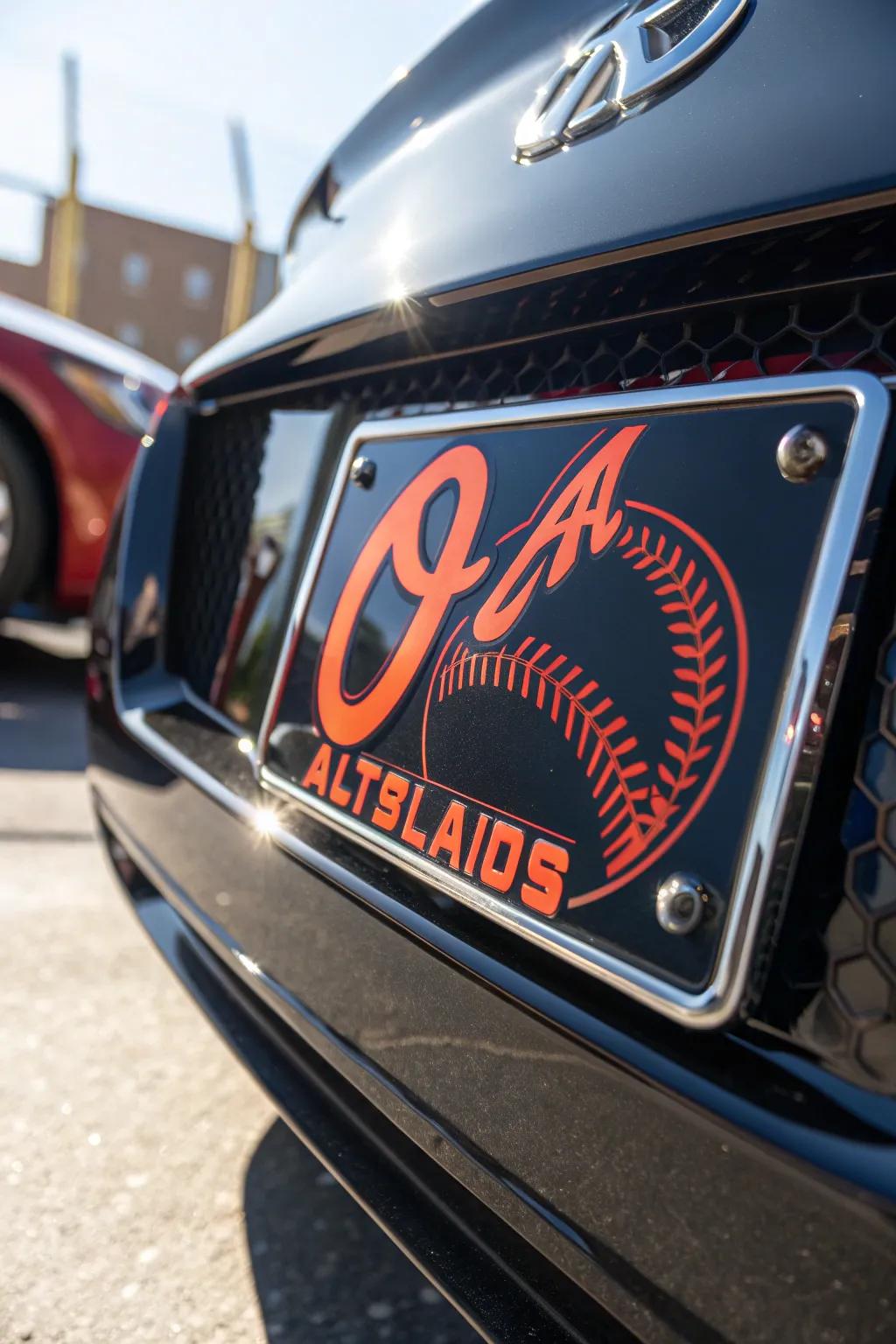 Travel with pride and underscore your team's fervor with a custom baseball license plate!