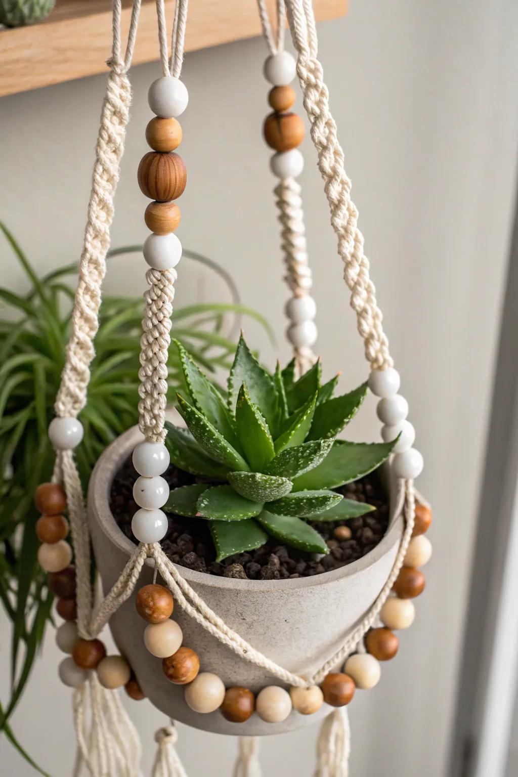 Highlight your plants with uniquely crafted, beaded grace.
