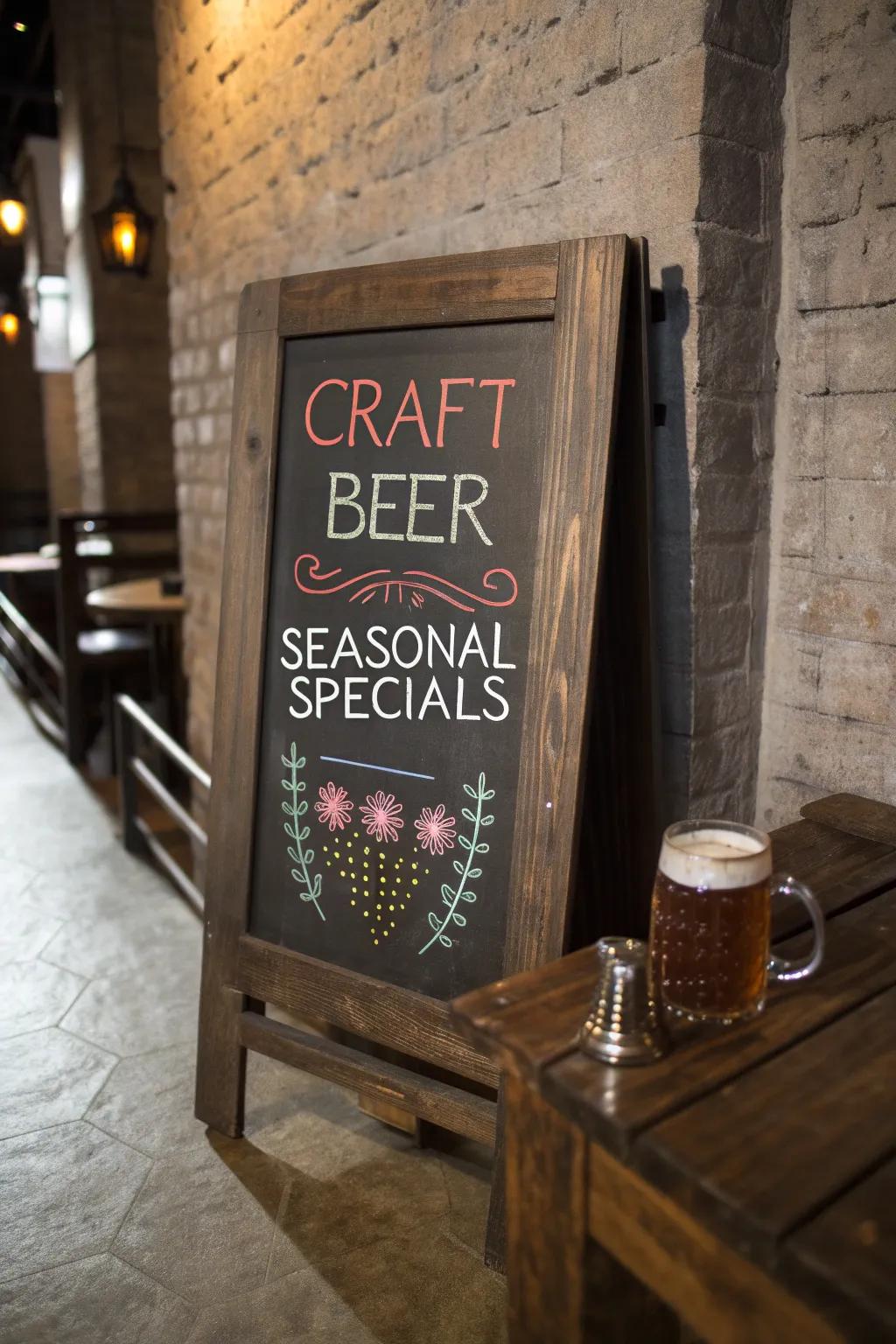 Enhance your home bar with an inviting, handcrafted beer list.