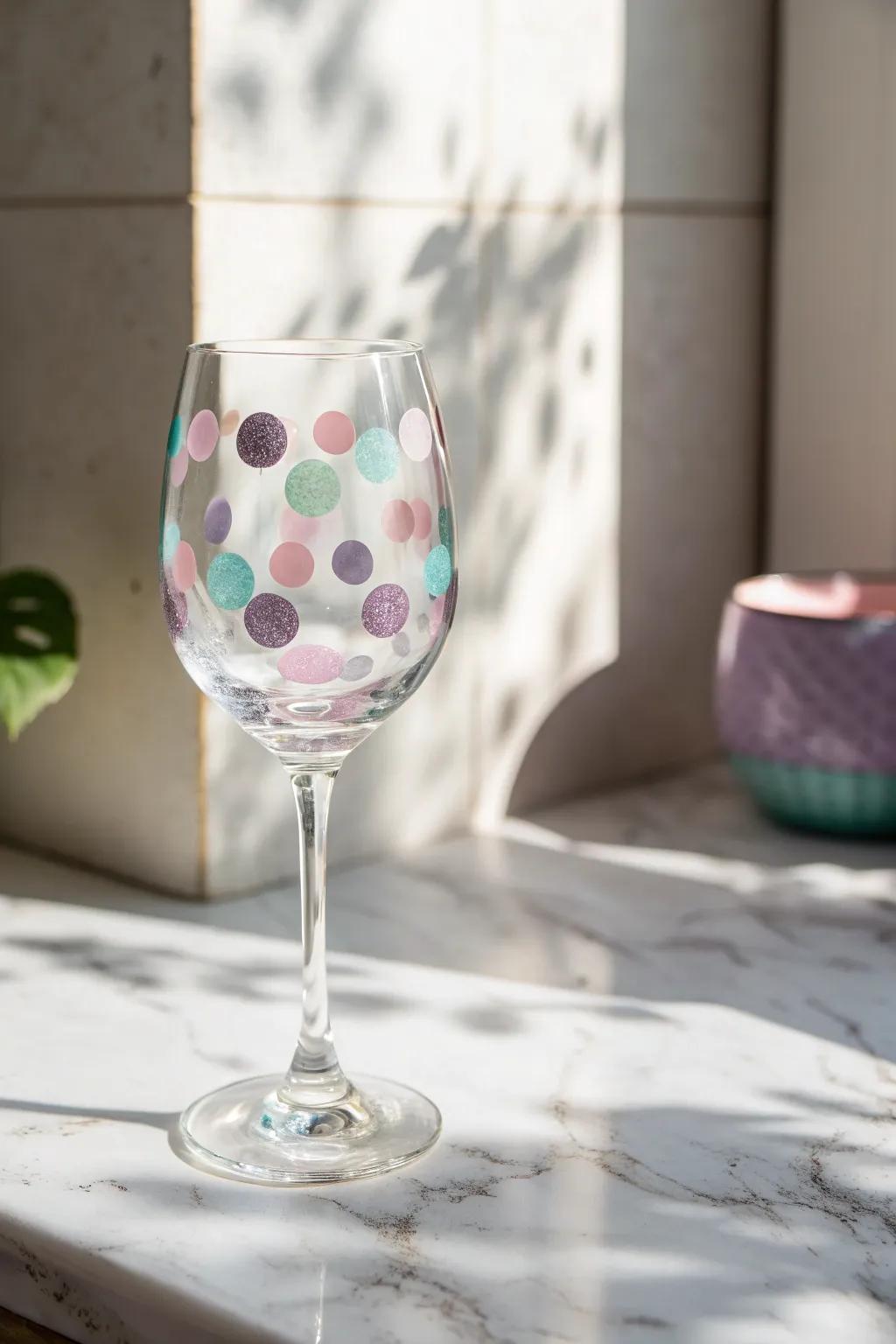 Infuse a hint of playfulness into your wine evenings with darling polka dots!