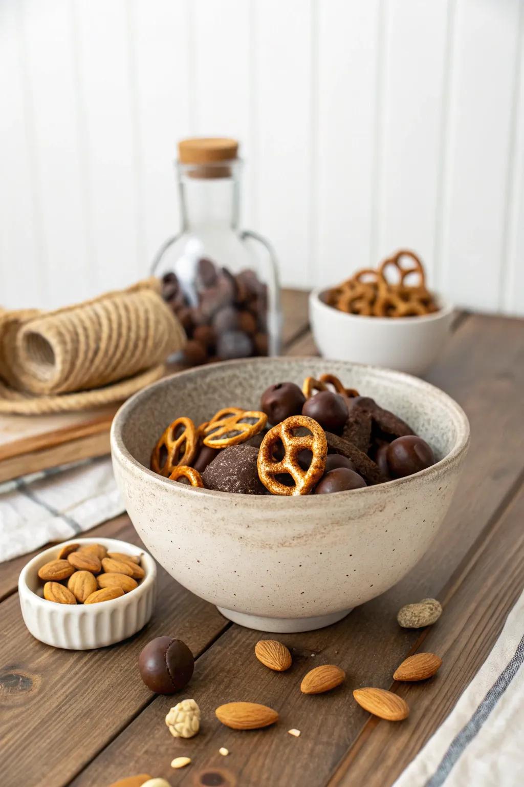 Savor the harmonious equilibrium of sweet and savory within this expertly curated treat assortment.