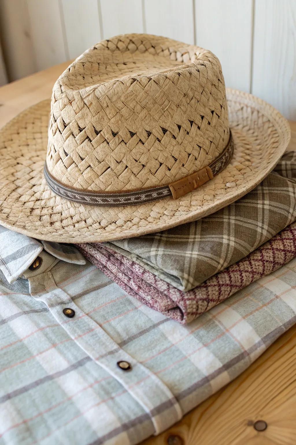Enhance your hayseed appearance with uncomplicated flair and natural allure.