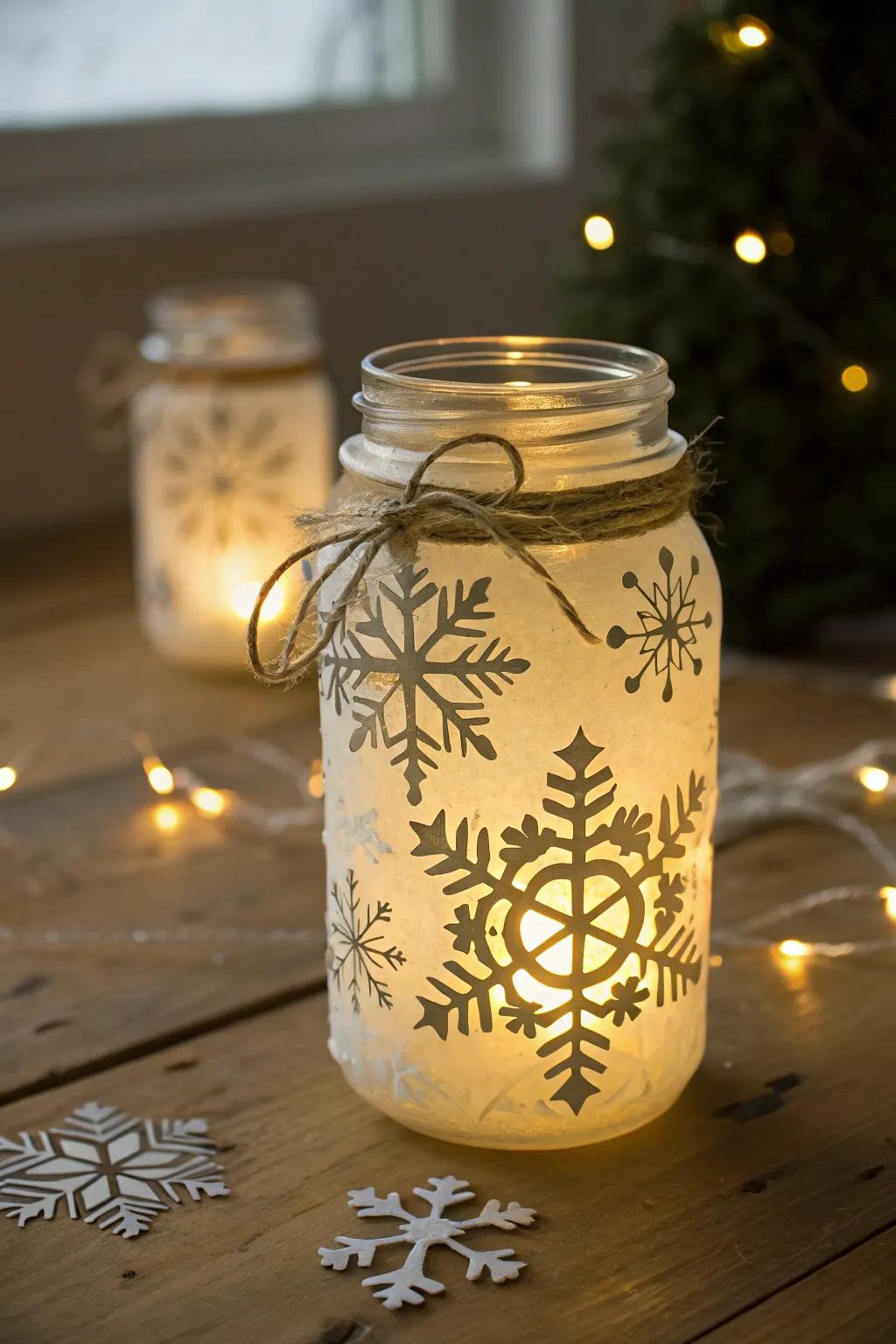 With the inviting glow of snowflake lights, you may create a magical ambiance in your space.