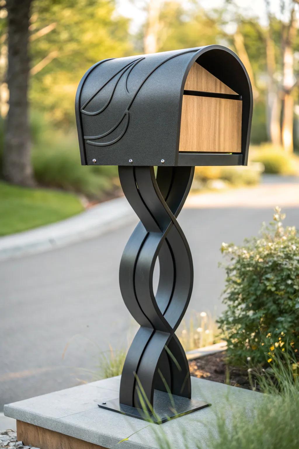 Transform your mailbox into an artistic centerpiece that combines minimalist aesthetics with a hint of modern sophistication.