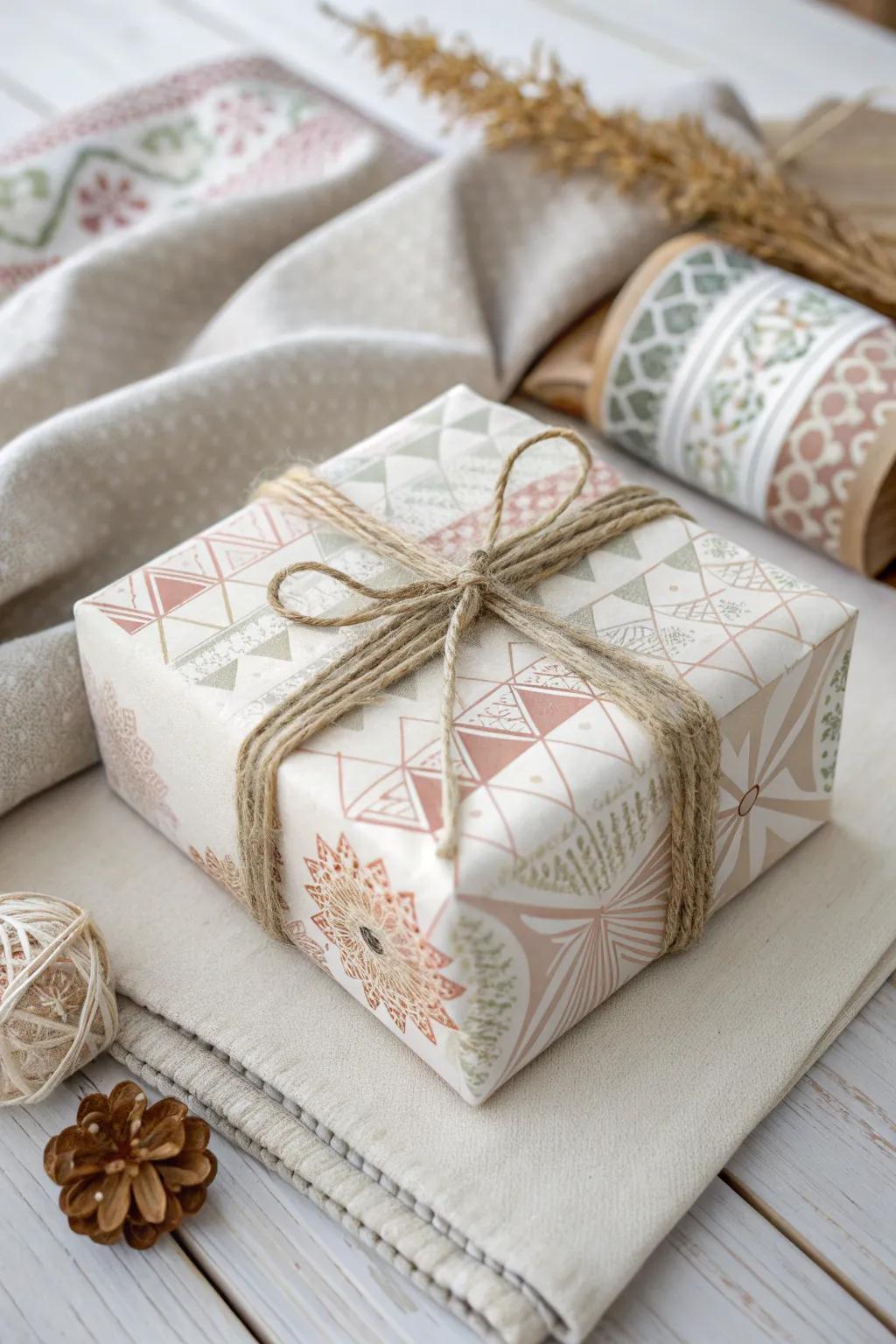 Enhance your gifting through a hint of Scandinavian-Bohemian charm: where simplicity harmonizes with lively motifs!