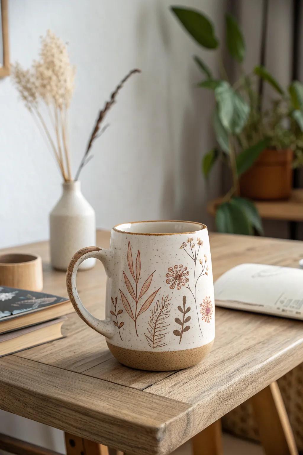 Enjoy your beverage fashionably with a bespoke holder that brings personality and warmth to your desk.