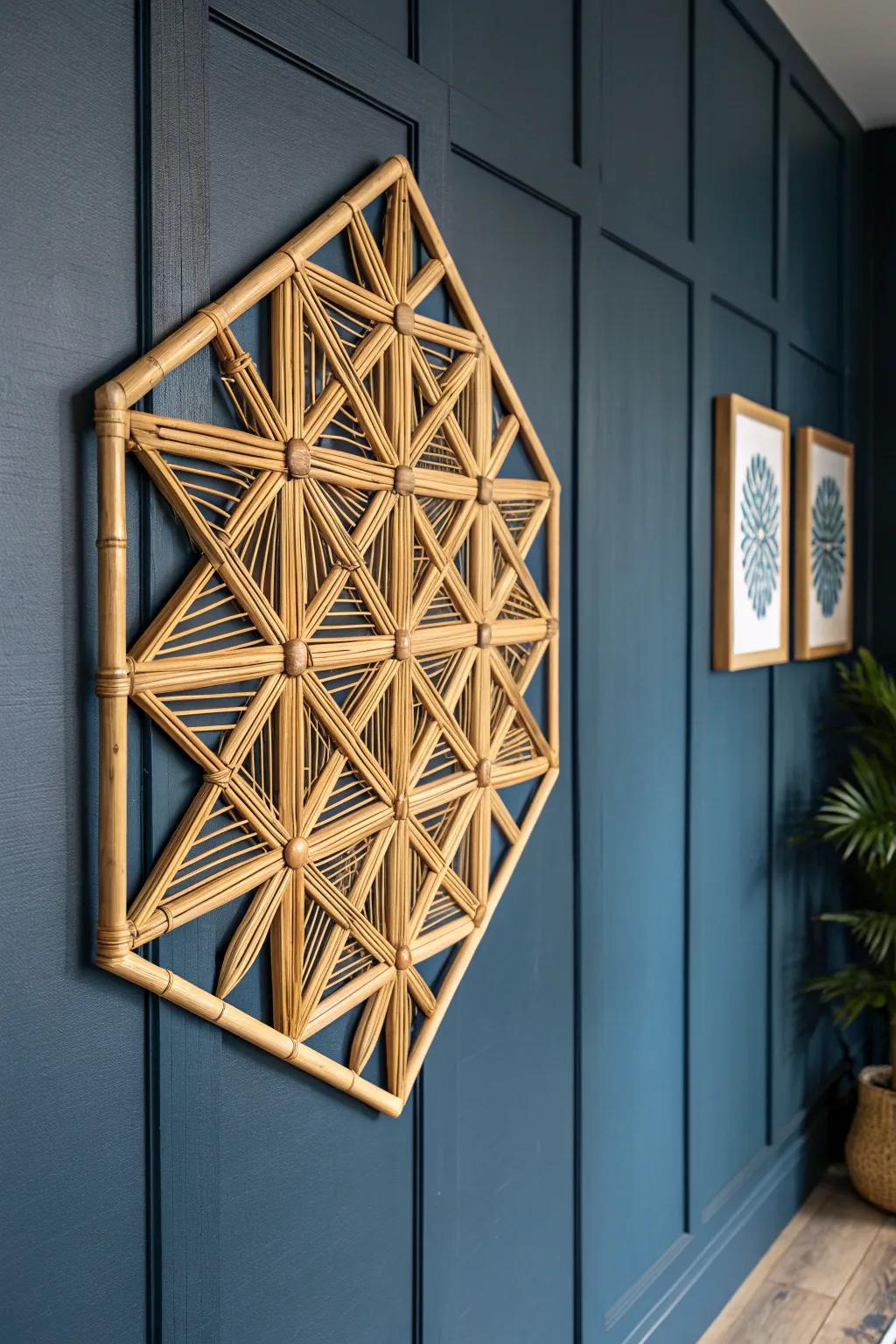 Elevate your area with the enduring charm of uniquely crafted bamboo wall artistry.